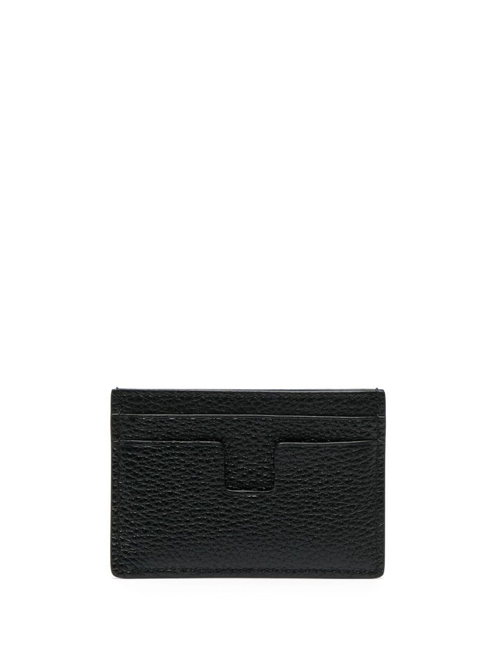 logo-print leather cardholder - 2
