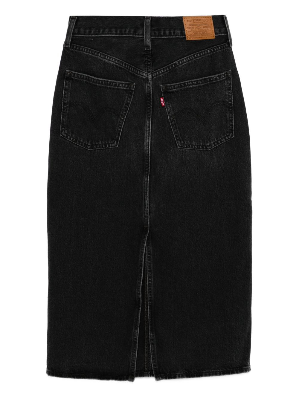 denim midi skirt - 2