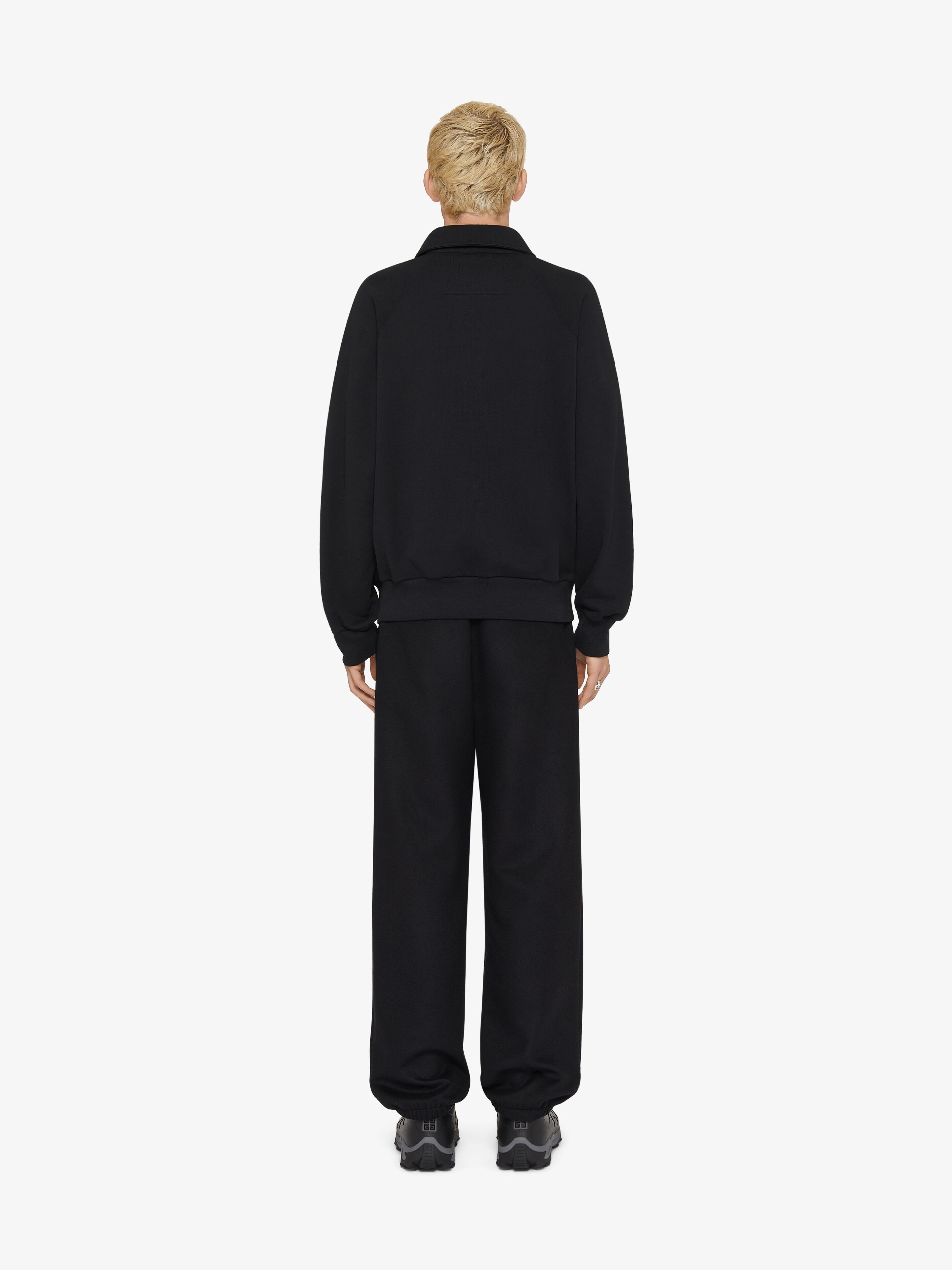 POLO SWEATSHIRT IN FLEECE WITH GIVENCHY MEDALLION - 4