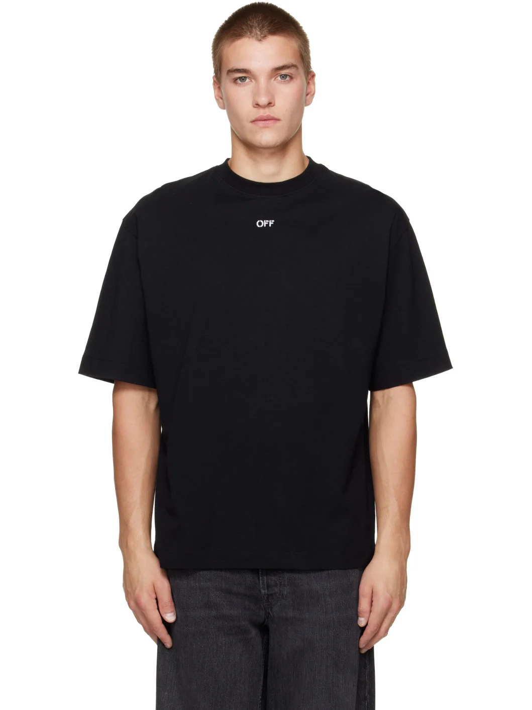 Black Scribble Narciso Skate Short Sleeve T-shirt - 1