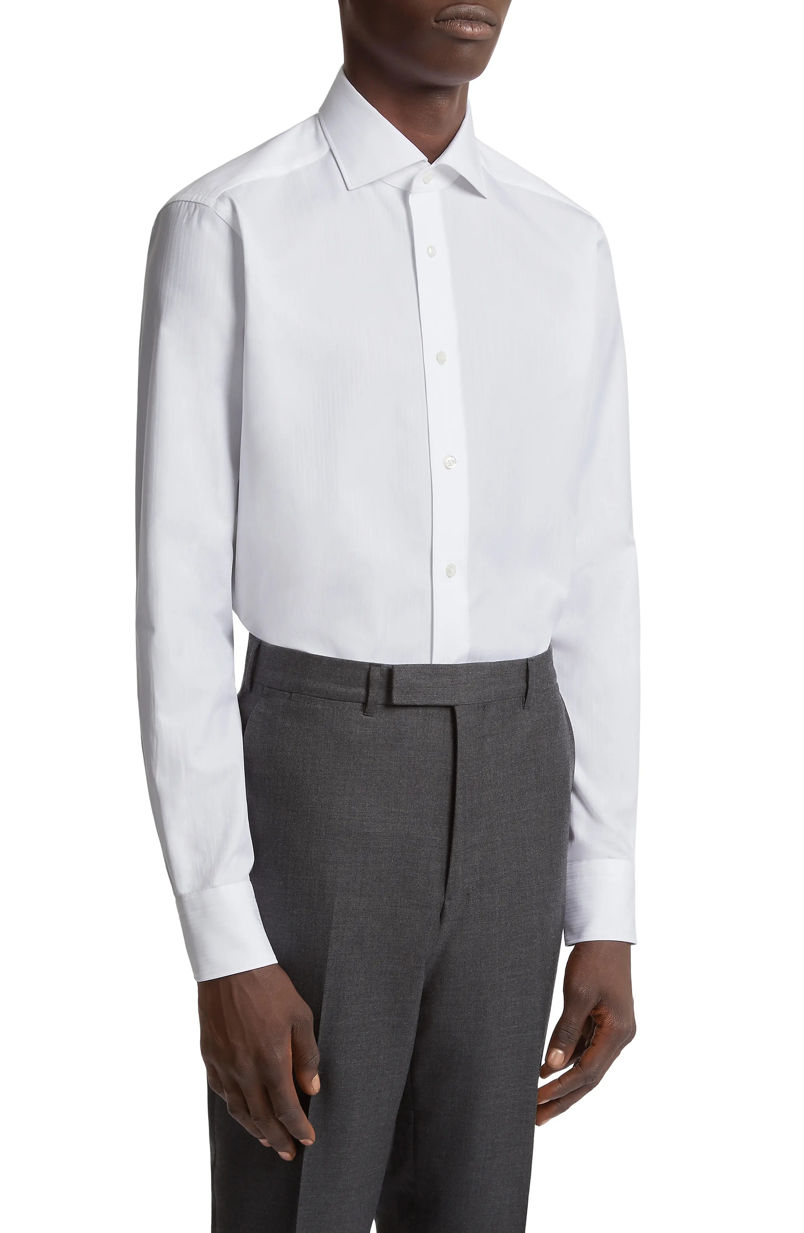 Centoventimila Couture Tonal Microstripe Button-Up Shirt - 1