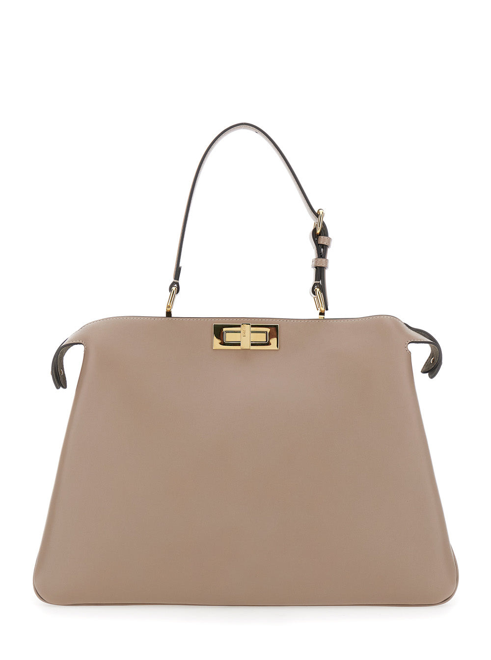 Fendi Women 'Pekaboo Soft Large' Grey Handbag With Twist Lock In Leather Woman - 4