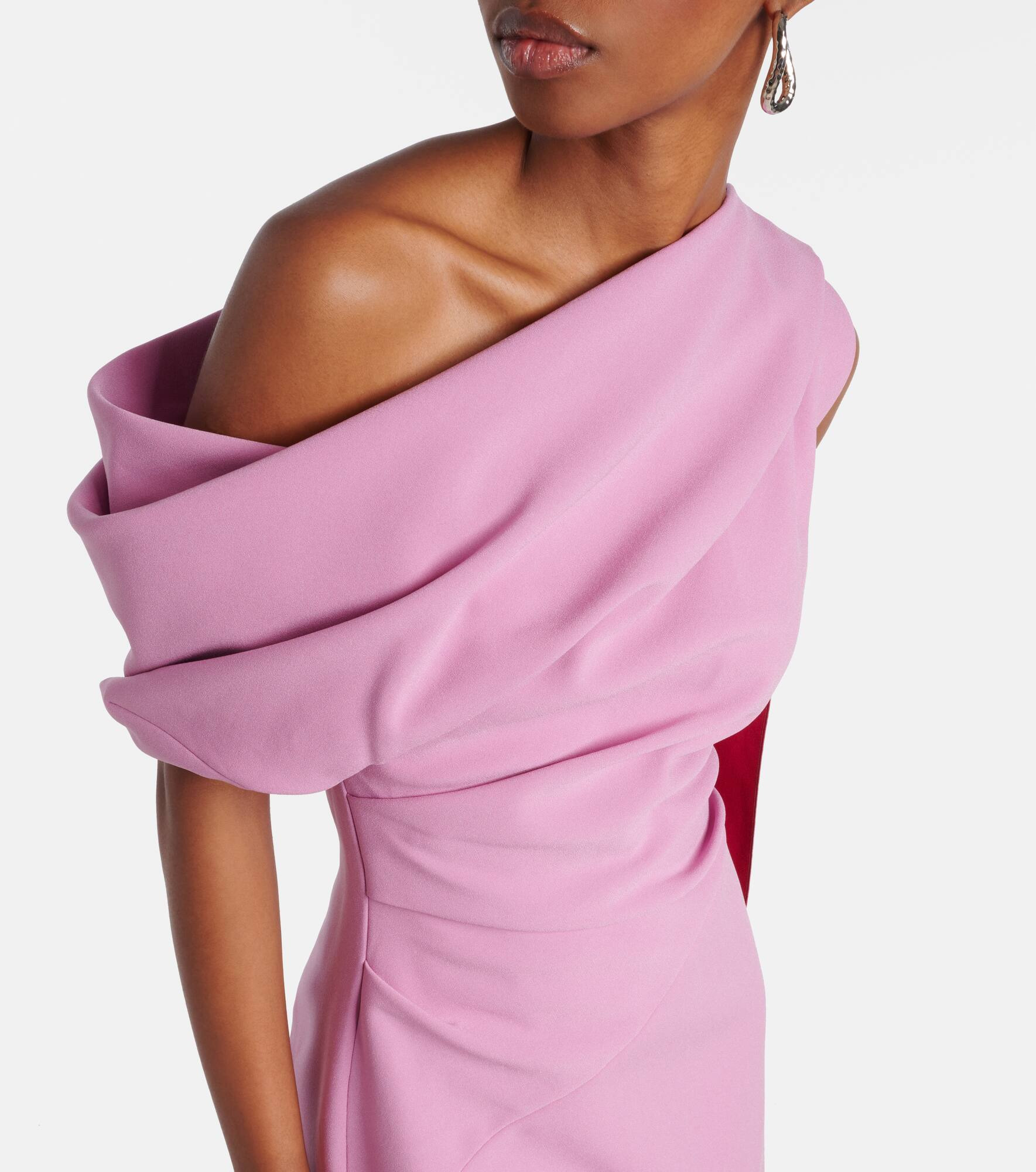 Maite caped draped midi dress - 4