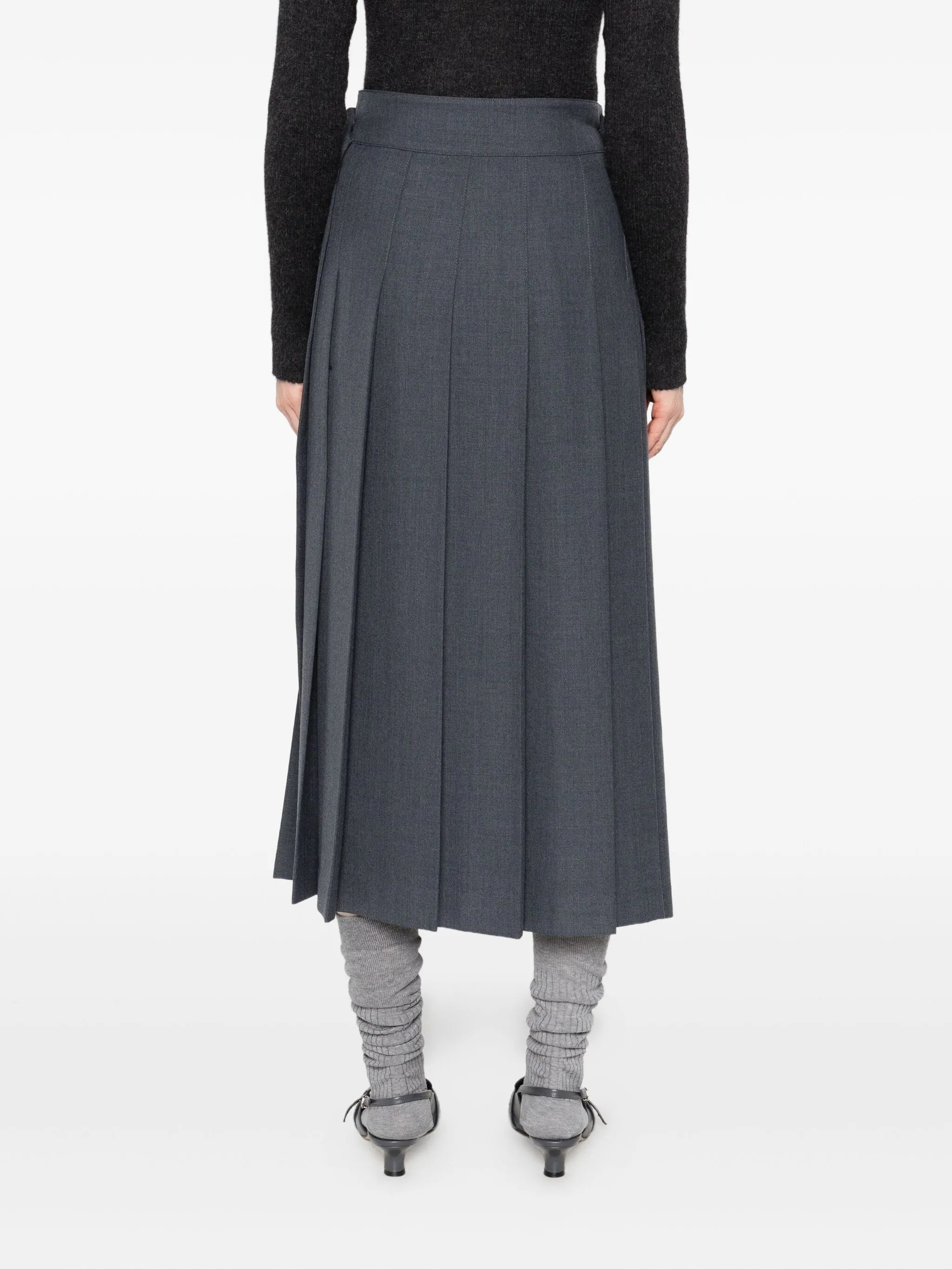 Rohe Buttoned Midi Pleated Skirt - 2