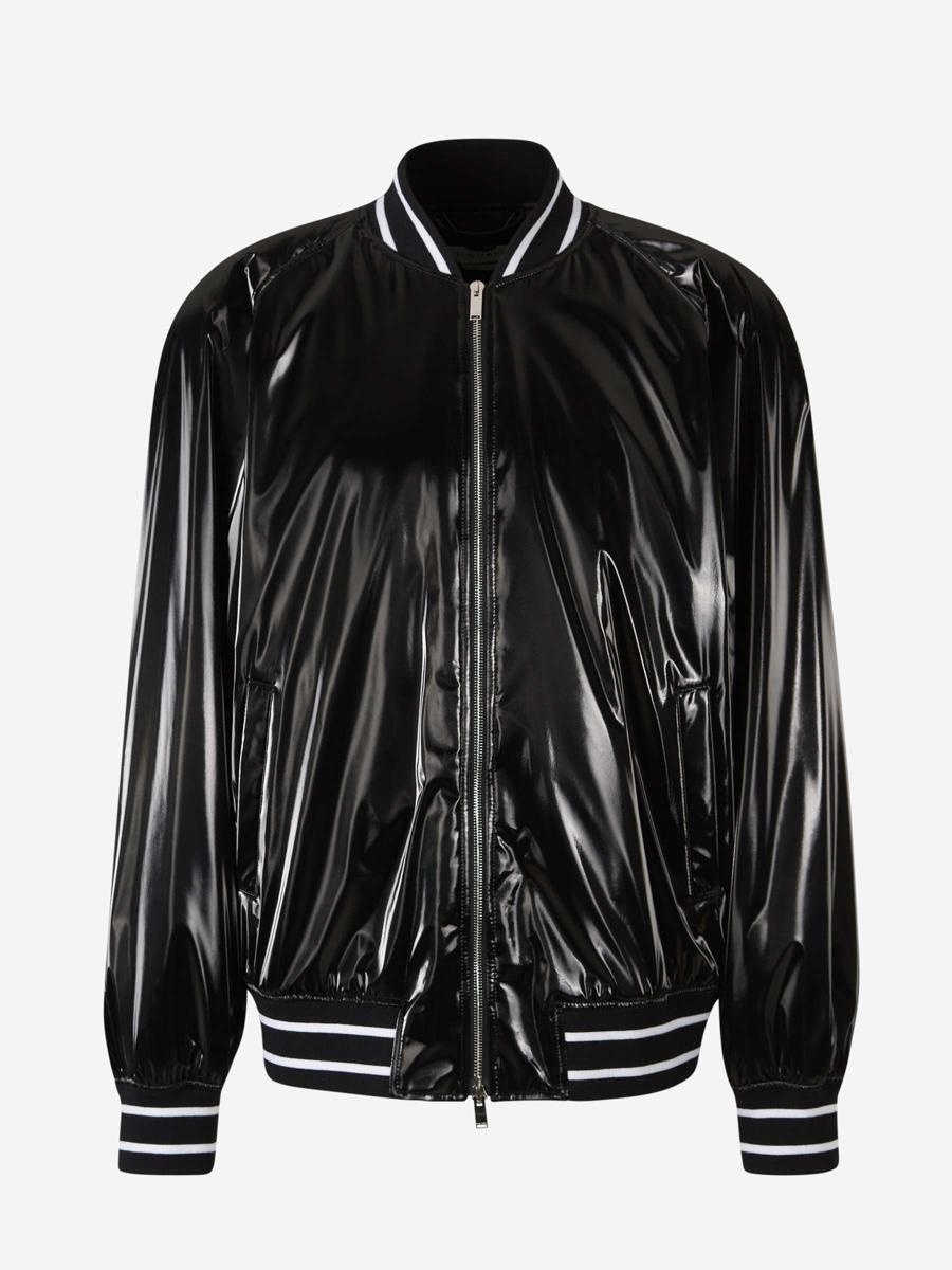 Alexander McQueen Lacquered Bomber Jacket - 1