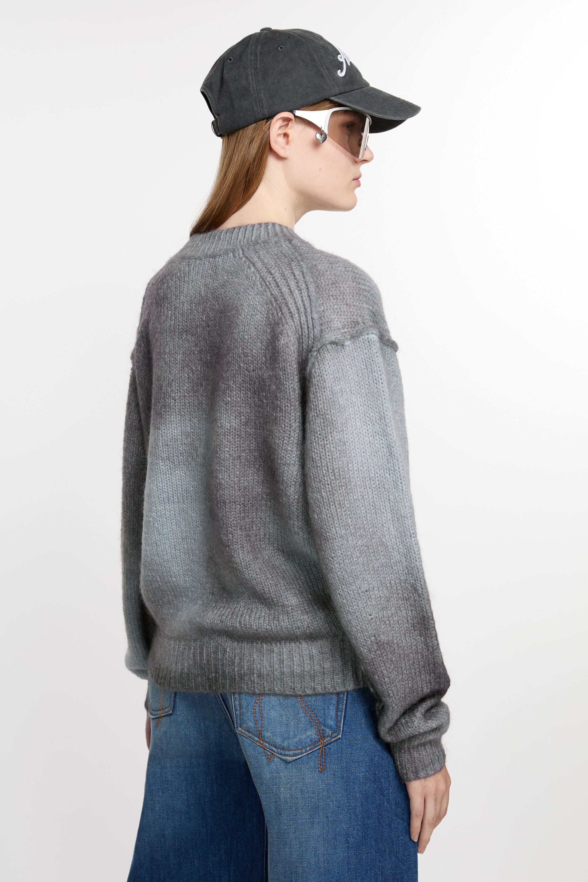 Sprayed knit jumper - Anthracite grey - 3
