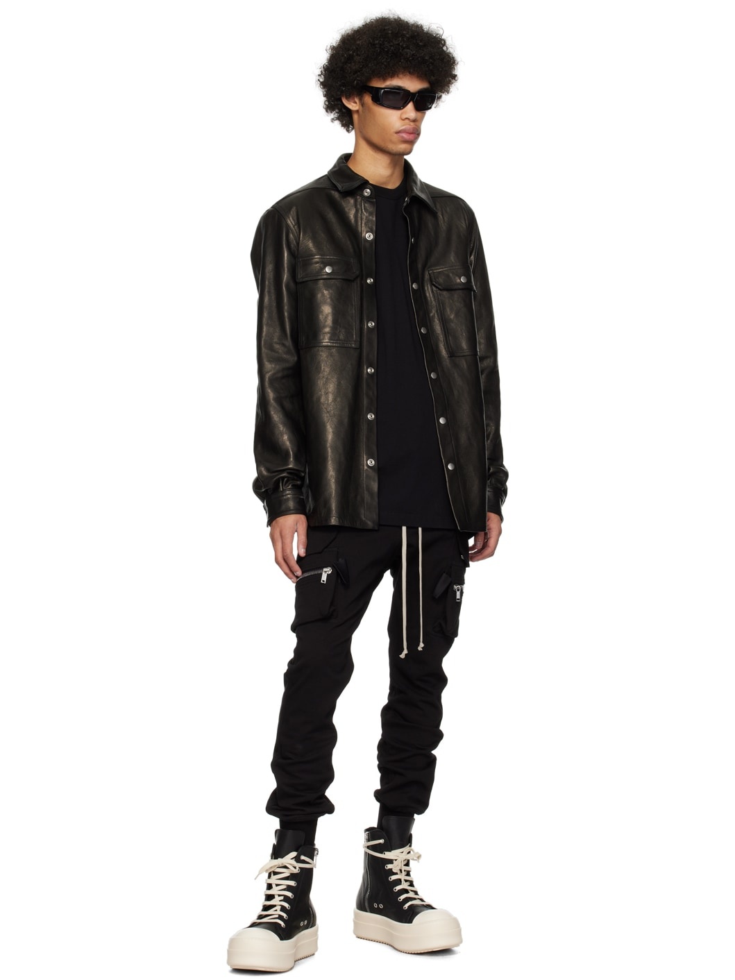 Black Waxed Leather Jacket - 4