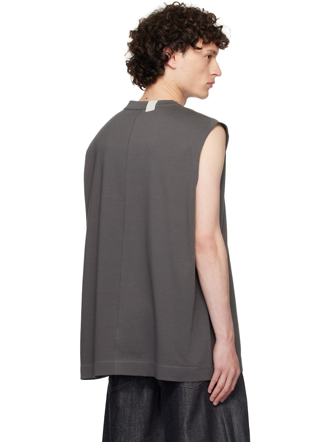 Gray Loose-Fit Tank Top - 3