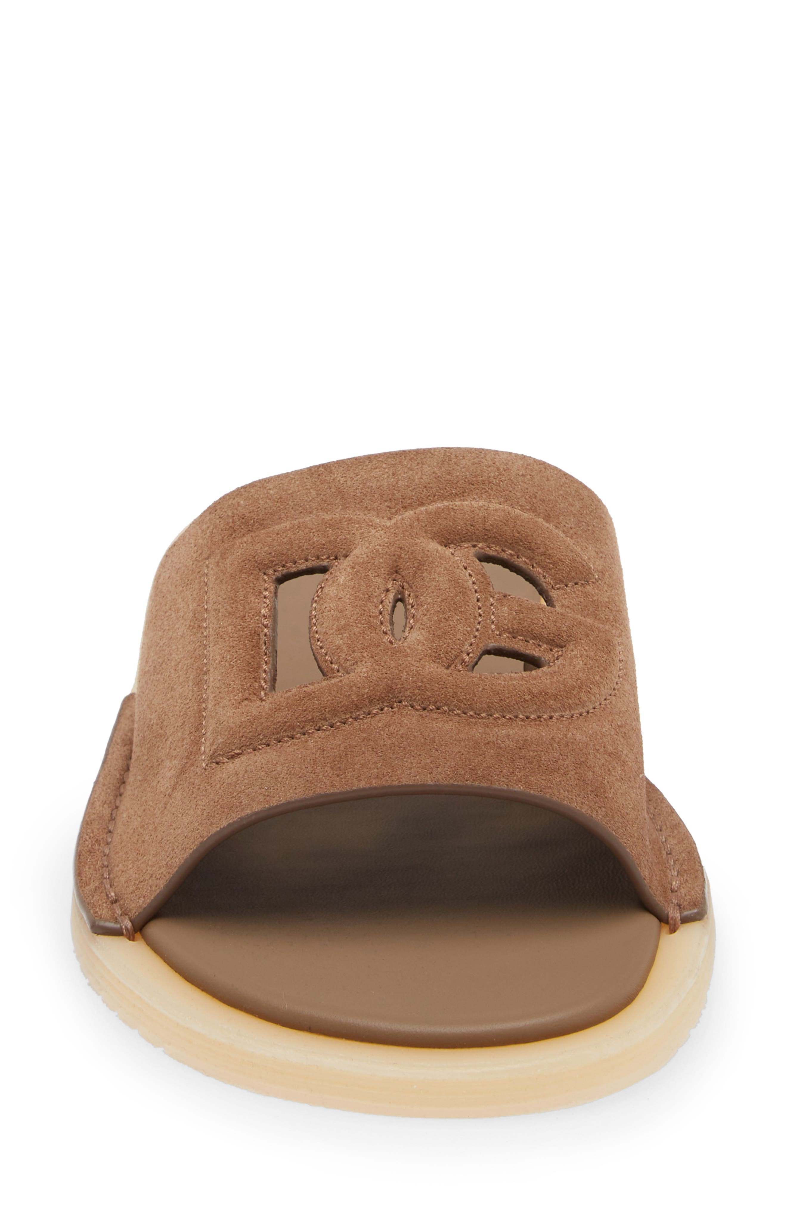 Dolce&Gabbana Crosta Slide Sandal in 80024-Nocciola at Nordstrom - 4