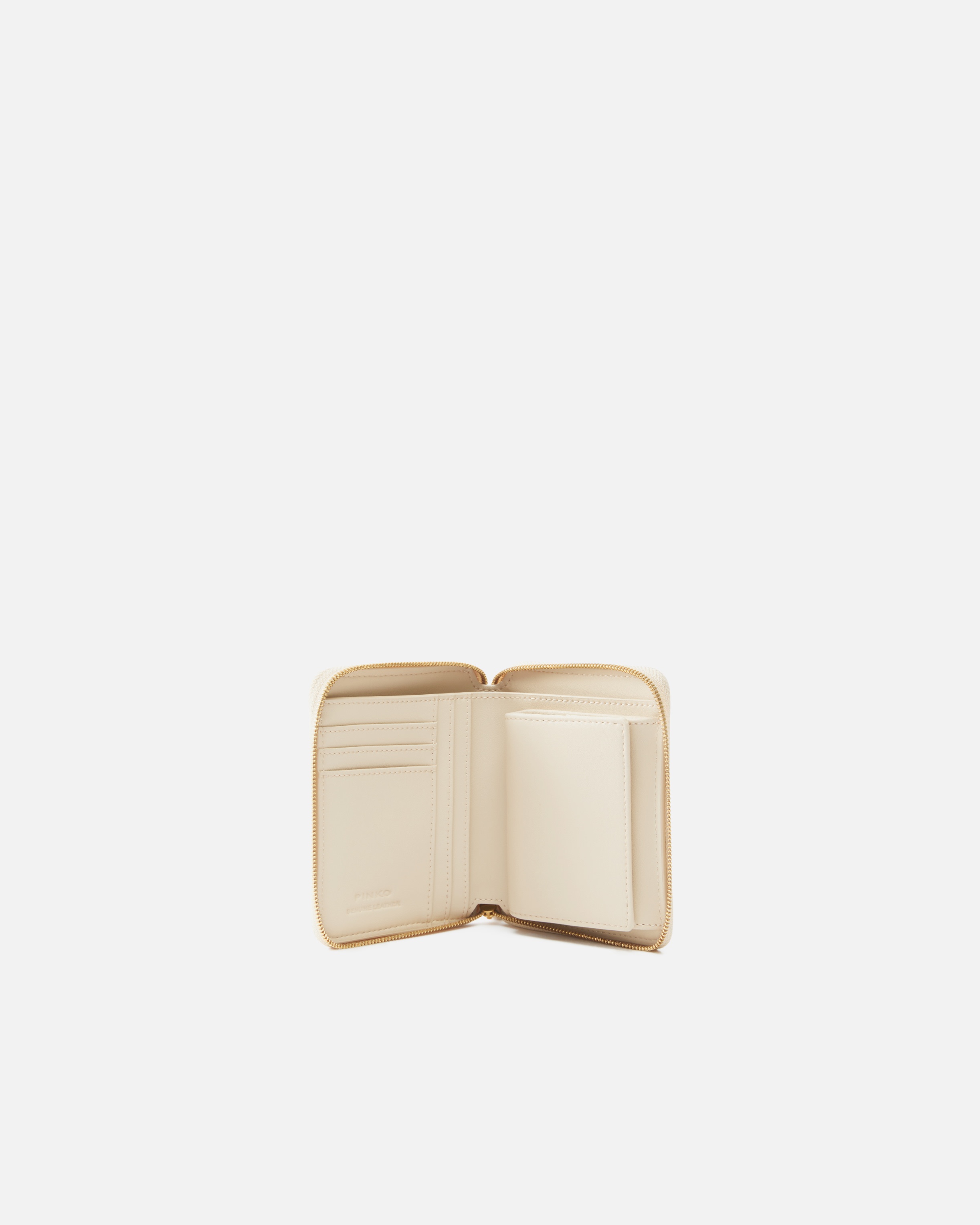 SMALL SQUARE LEATHER WALLET WITH RAISED LOGO - 3