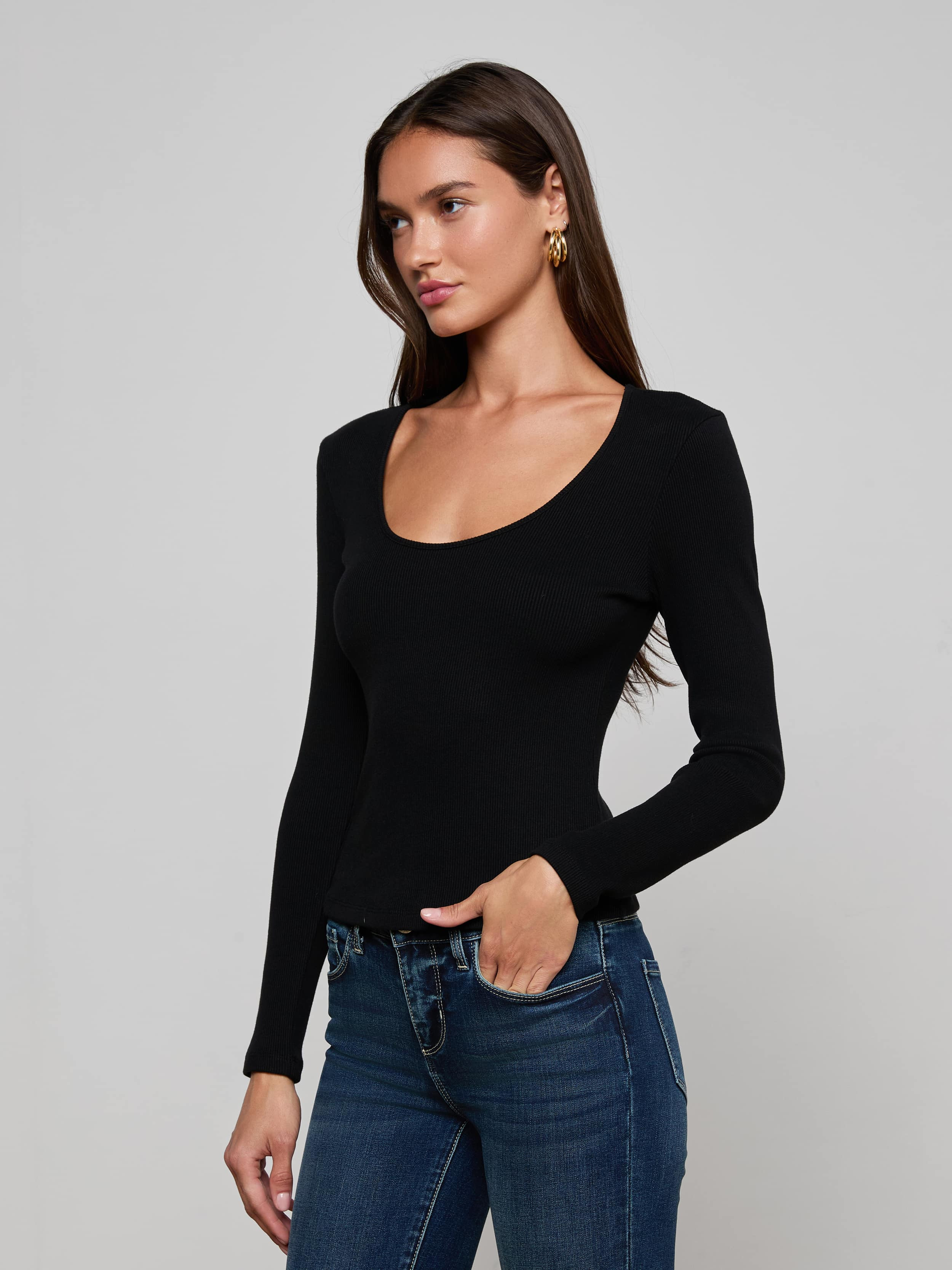Scarlet Scoopneck Tee - 3