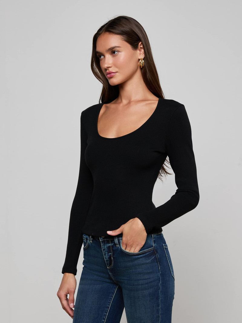 Scarlet Scoopneck Tee 3
