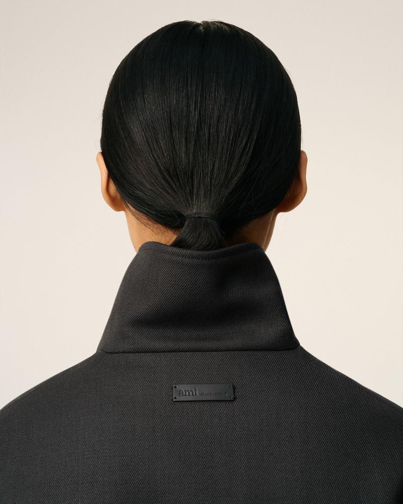 BLACK WOOL HARRINGTON JACKET 4