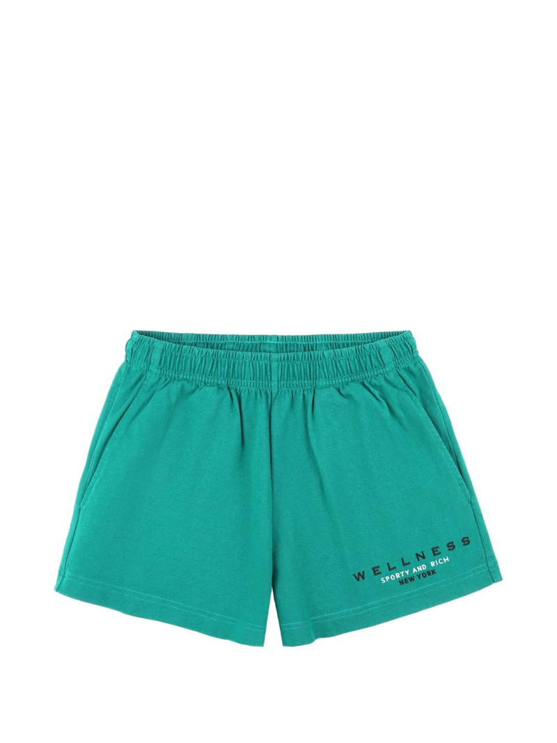 spellout-embroidered shorts 1