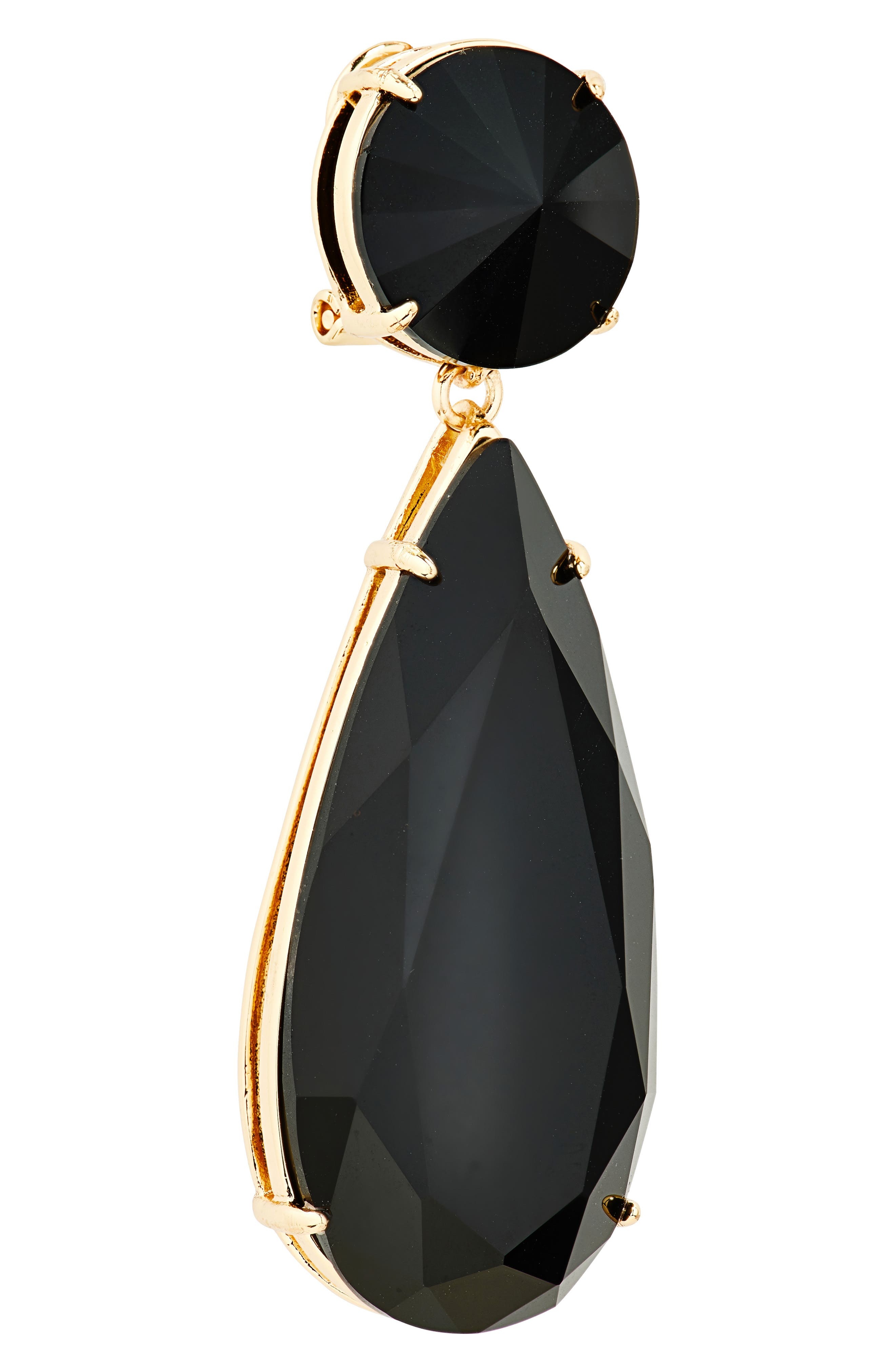 Carolina Herrera Large Teardrop Crystal Earrings in Jet Black at Nordstrom - 6