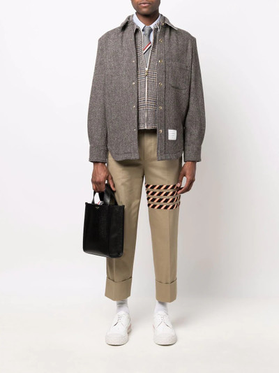 Thom Browne herringbone pattern shirt jacket outlook