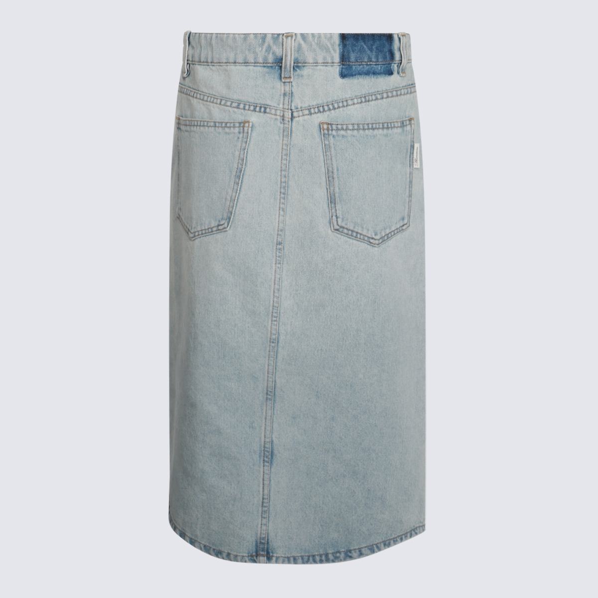 Blumarine Blue Cotton Denim Skirt - 2