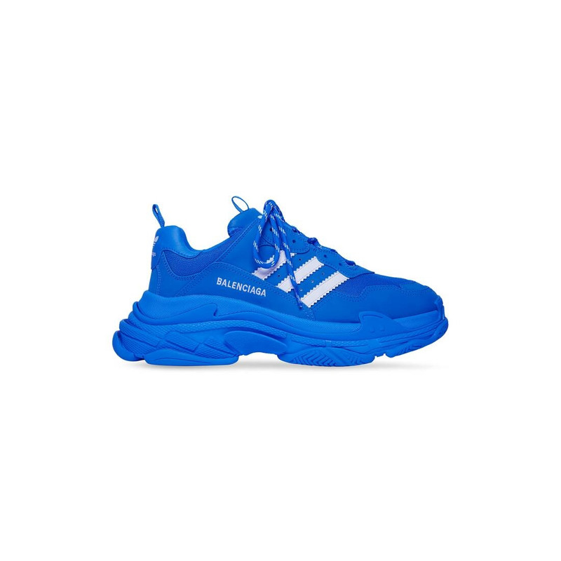 Women's Balenciaga / Adidas Triple S Sneaker in Blue - 1