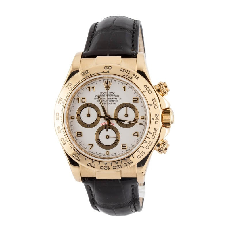 Pre-Owned Rolex Daytona 116518 White Arabic Dial - 2
