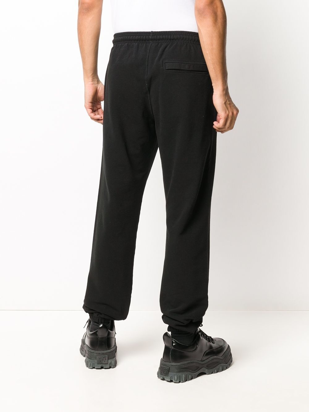 logo-embroidered drawstring track pants - 4