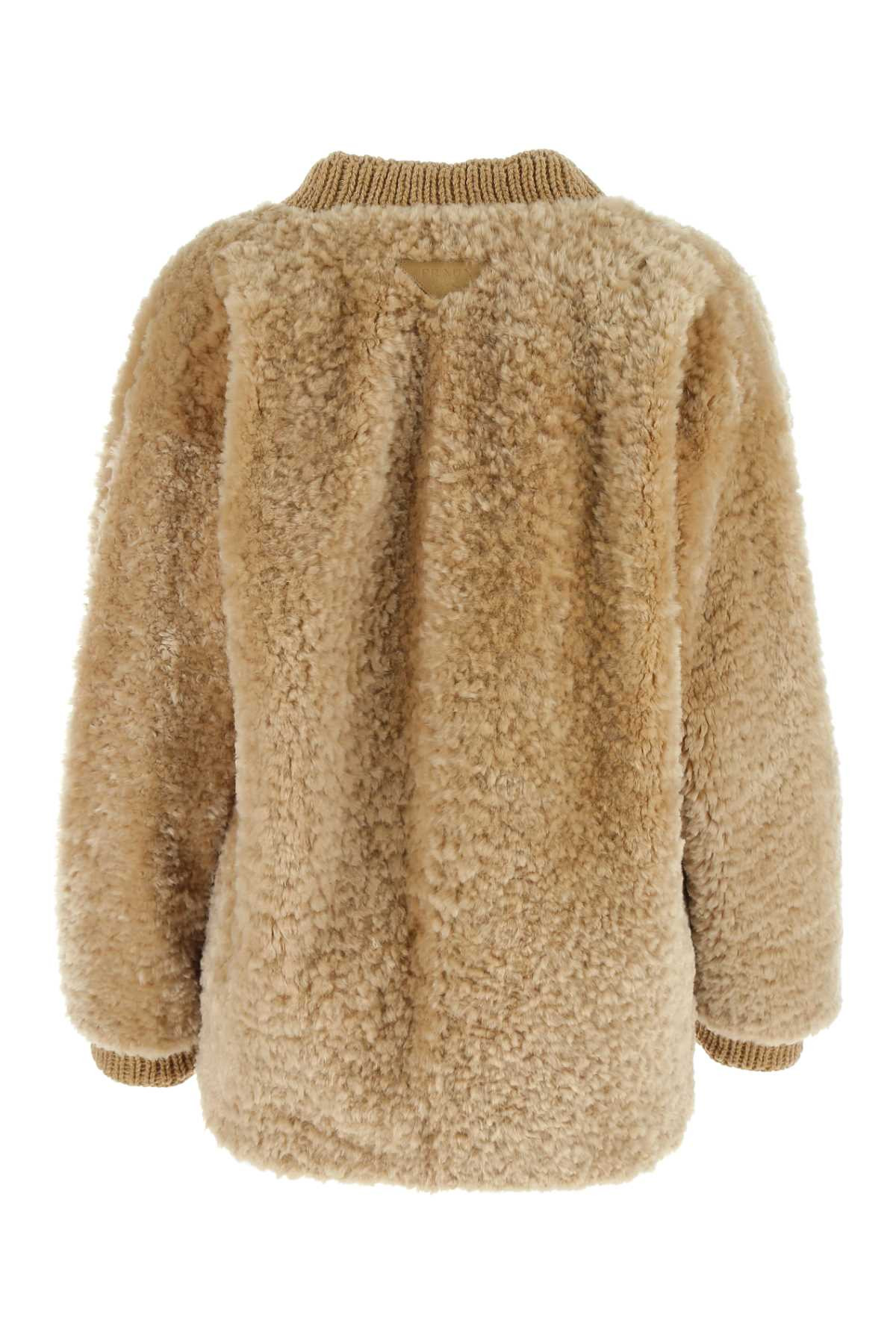 Prada Women Camel Wool Blend Cardigan - 2