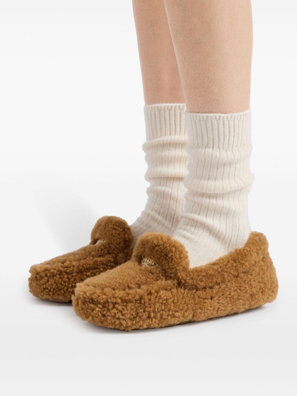 shearling driving shoes - 6