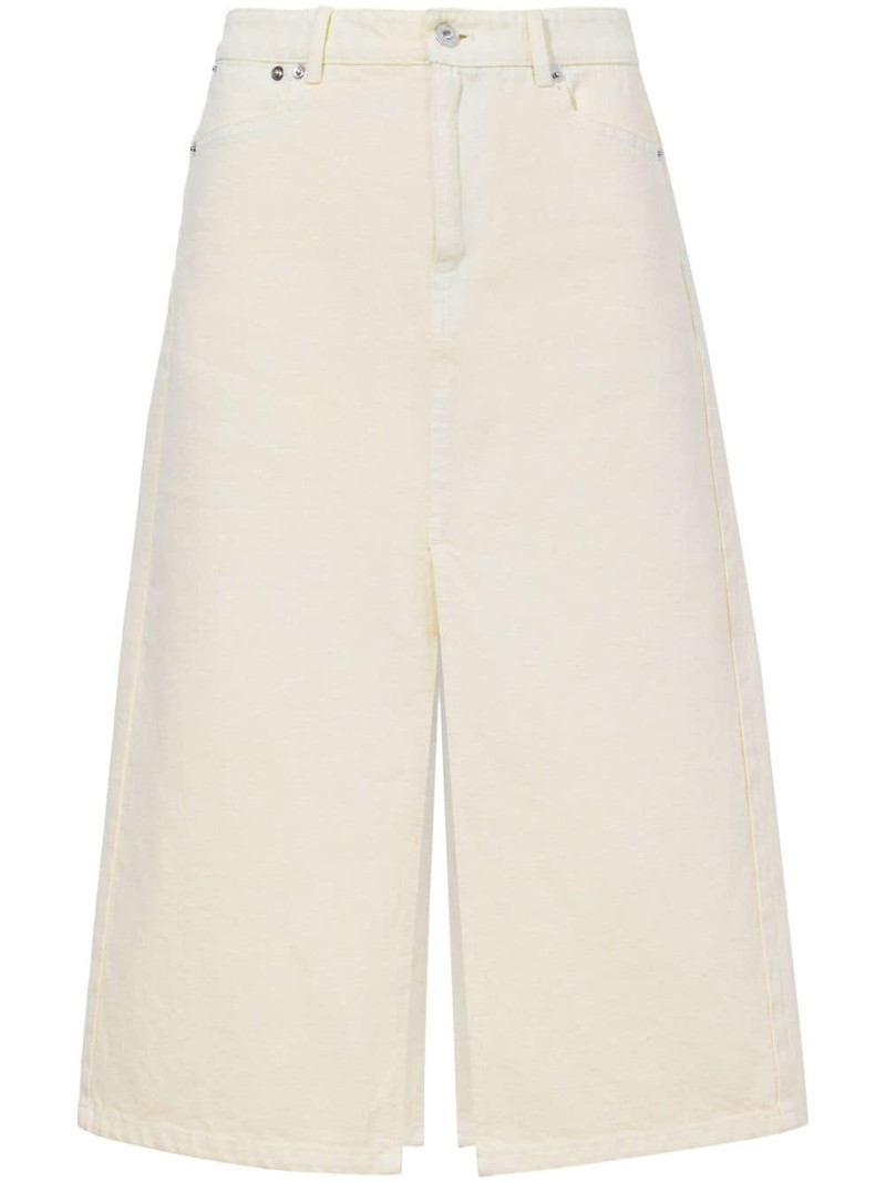 Sloan washed-denim mid skirt 1