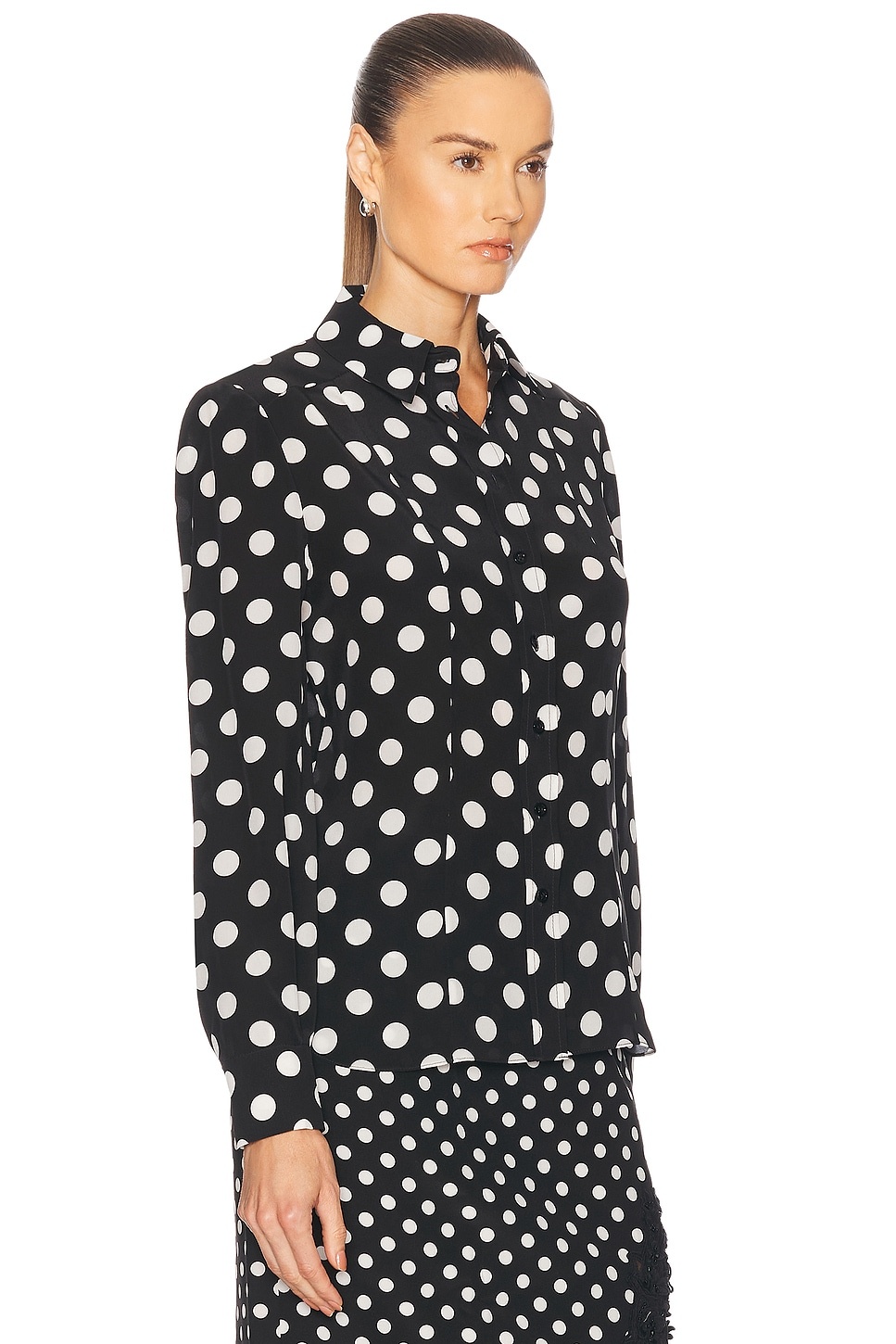 Long Sleeve Button Down Top - 2