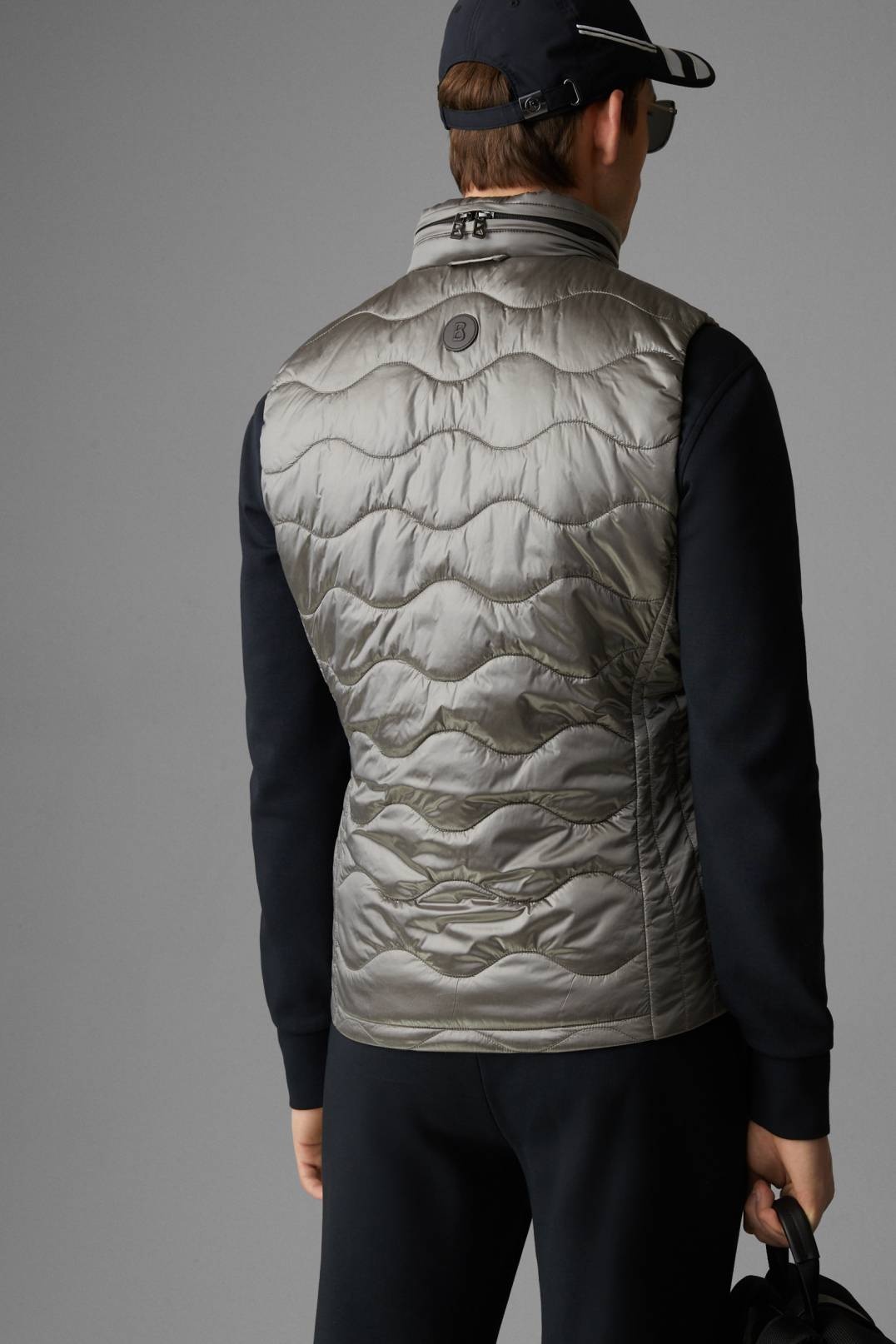 WILTON QUILTED WAISTCOAT IN GRAY - 3