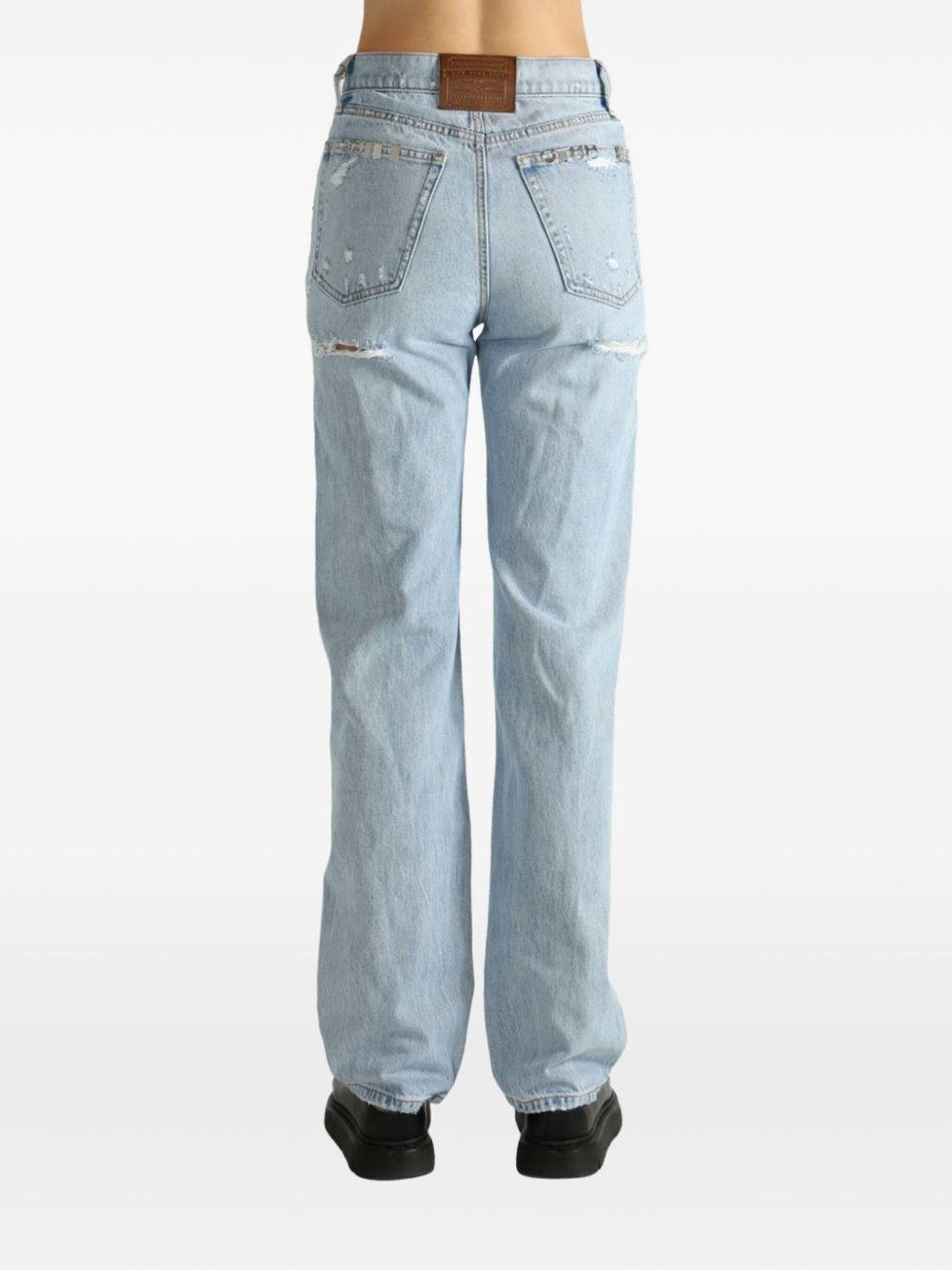 distressed-detail jeans - 4