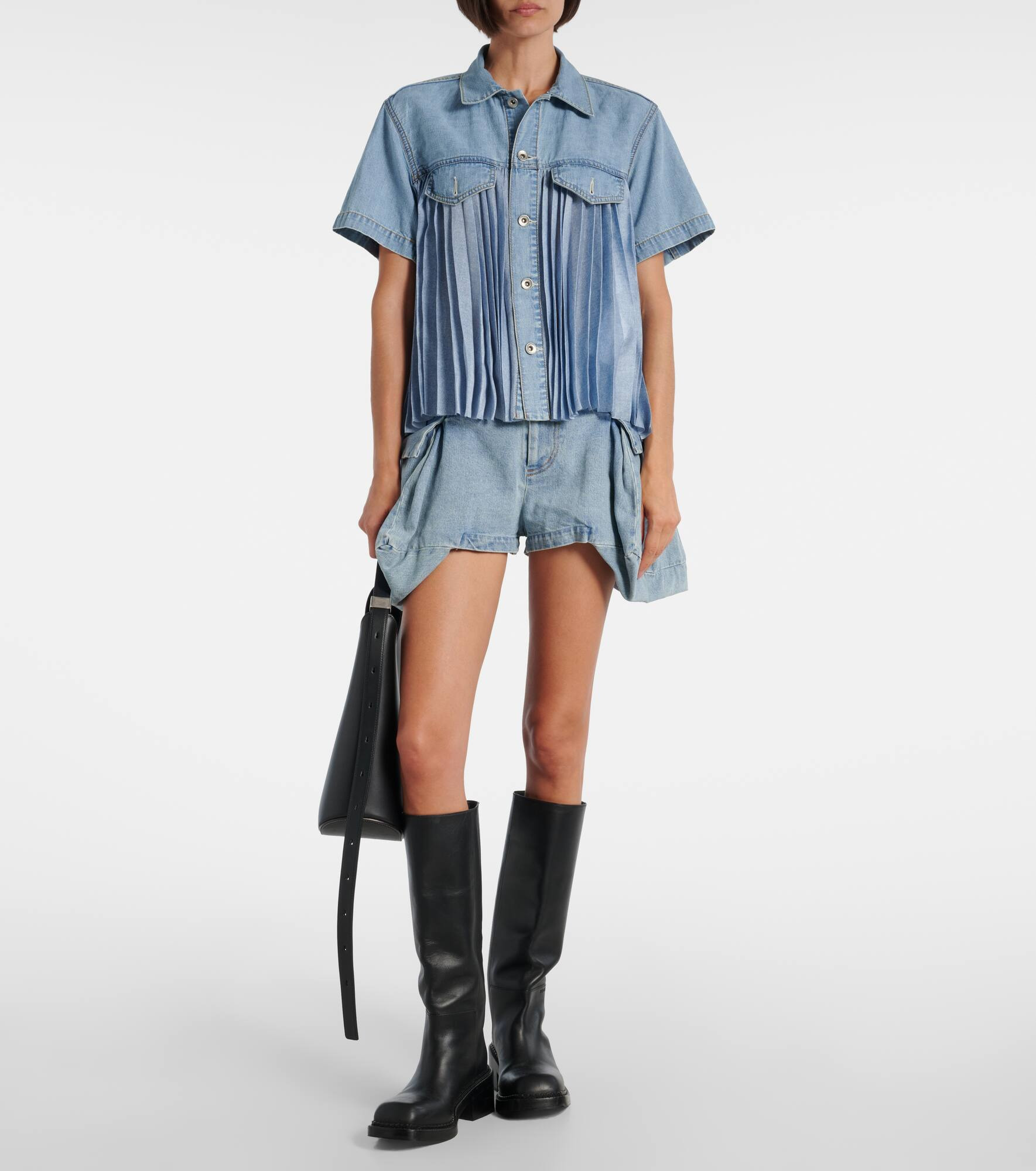 Cargo denim shorts - 2