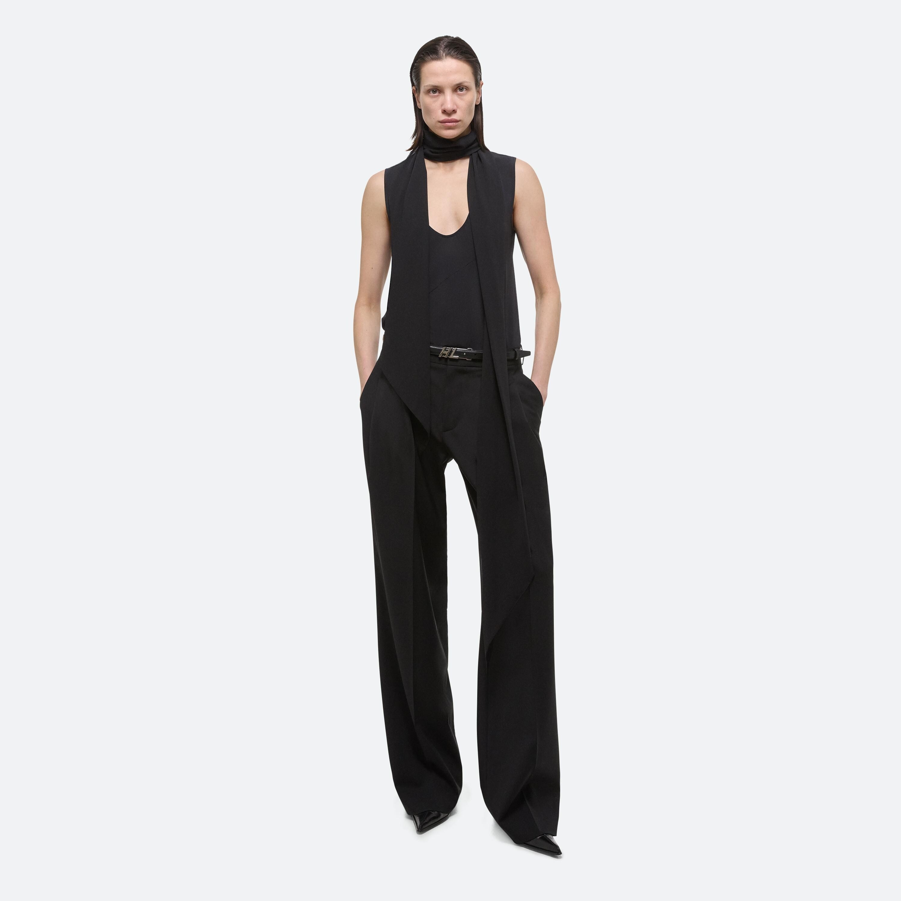 SLEEVELESS SCARF TOP - 2