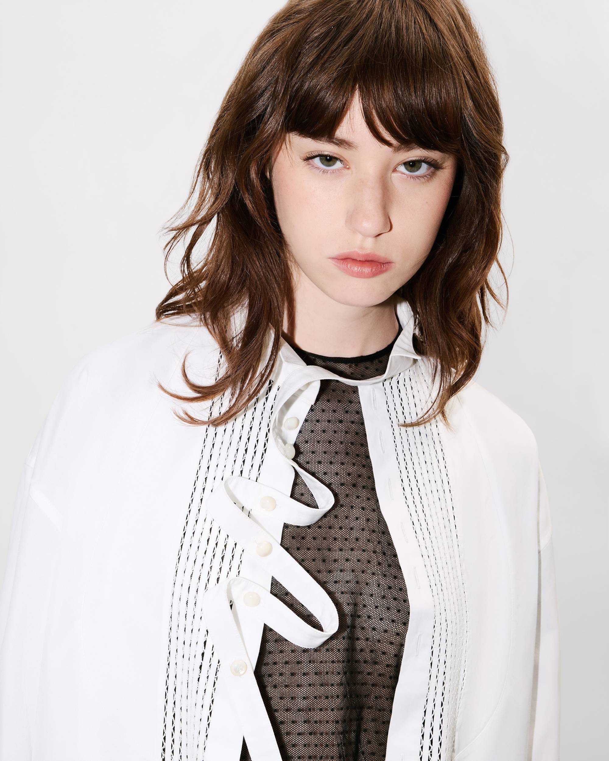 Oversized shirt in cotton poplin - 6