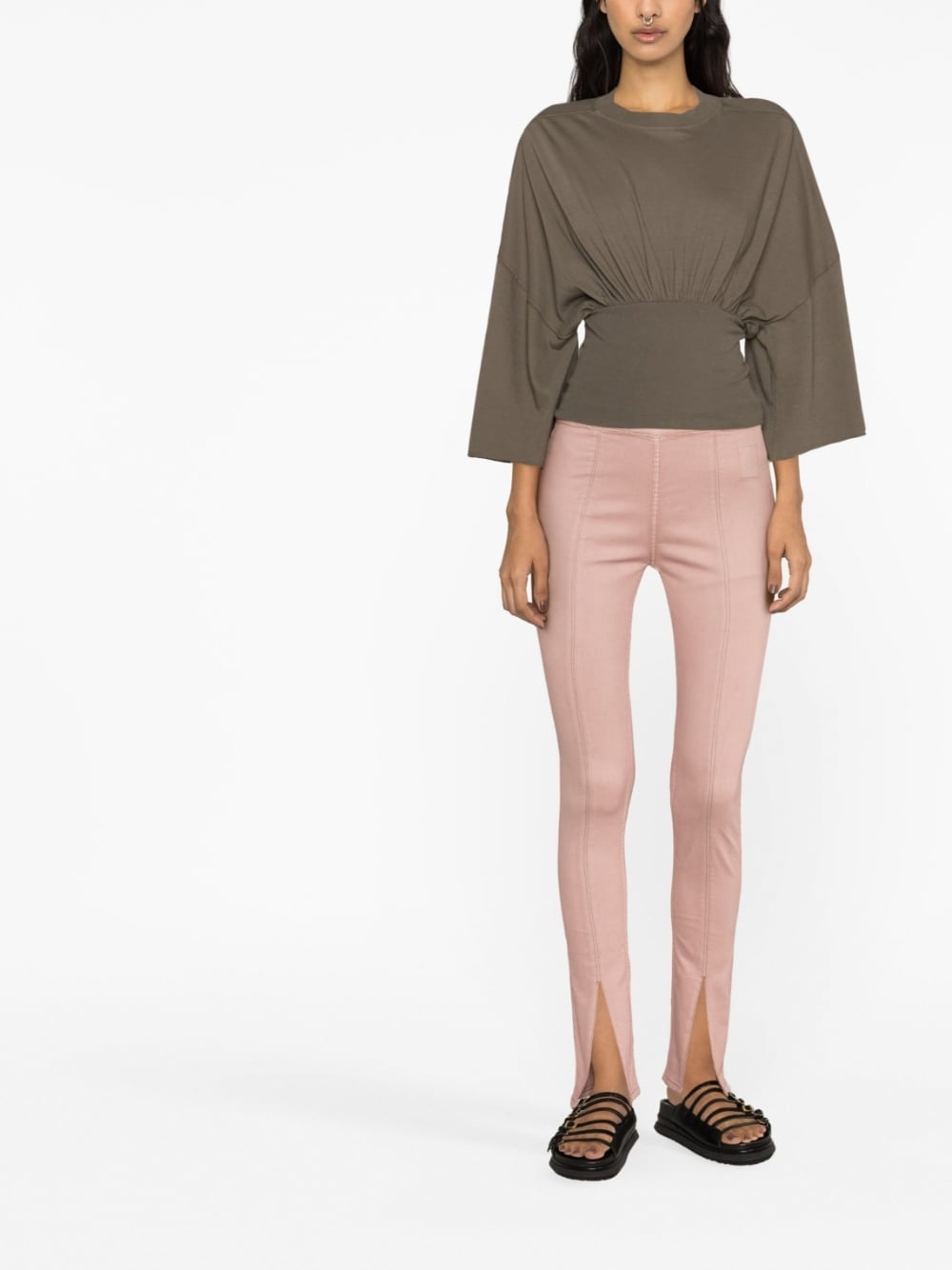 slit-detail leggings - 2
