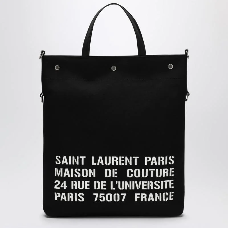 SAINT LAURENT NORTH/SOUTH TOTE BAG IN CANVAS - 1