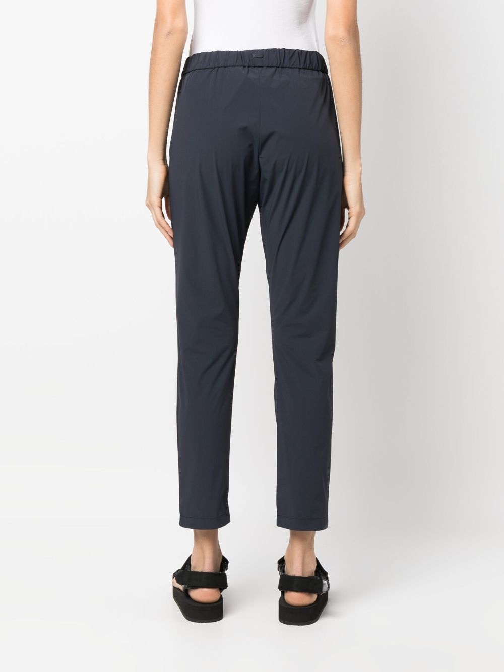 drawstring-tie tapered trousers - 4