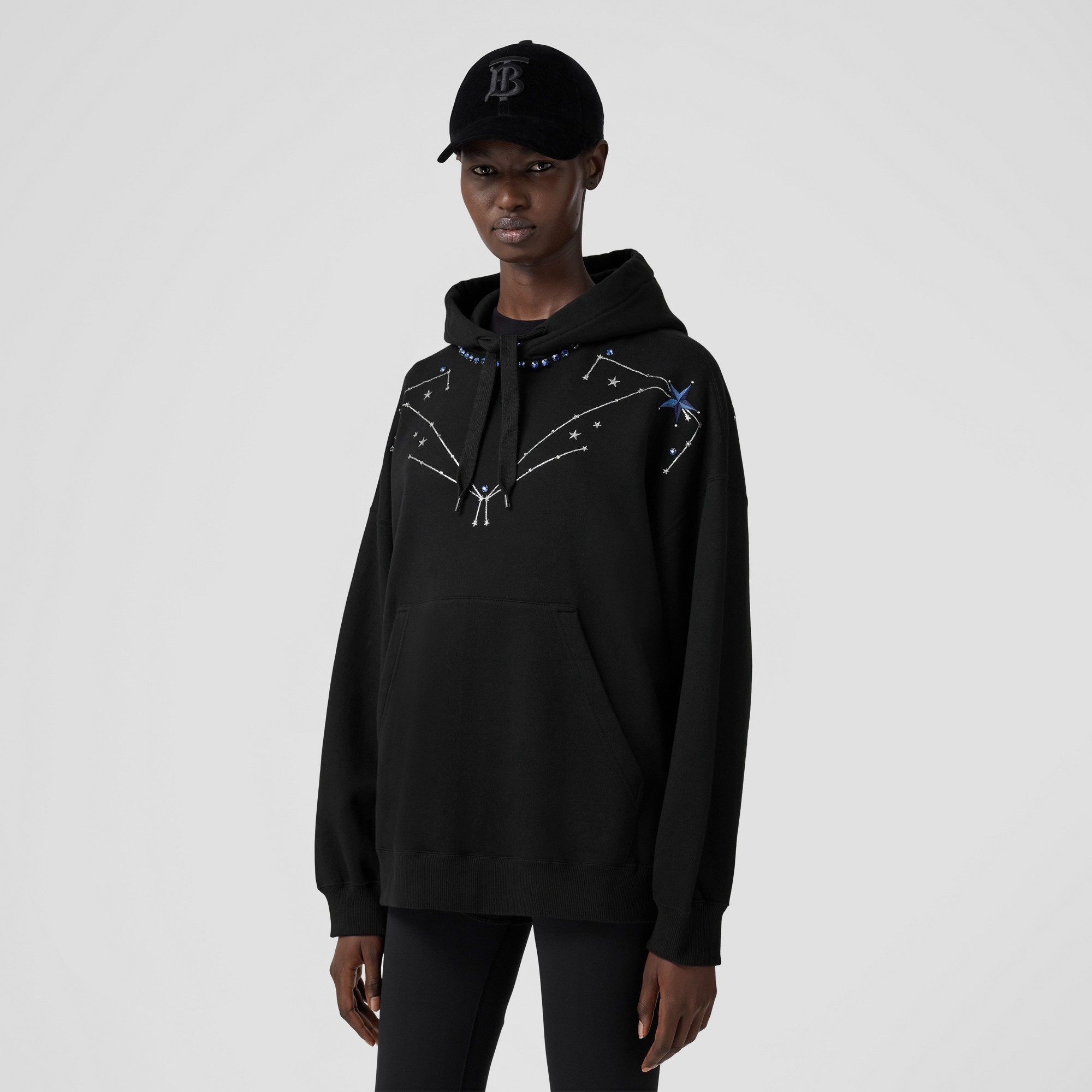 Constellation Detail Cotton Cashmere Oversized Hoodie – Exclusive Capsule Collection - 4
