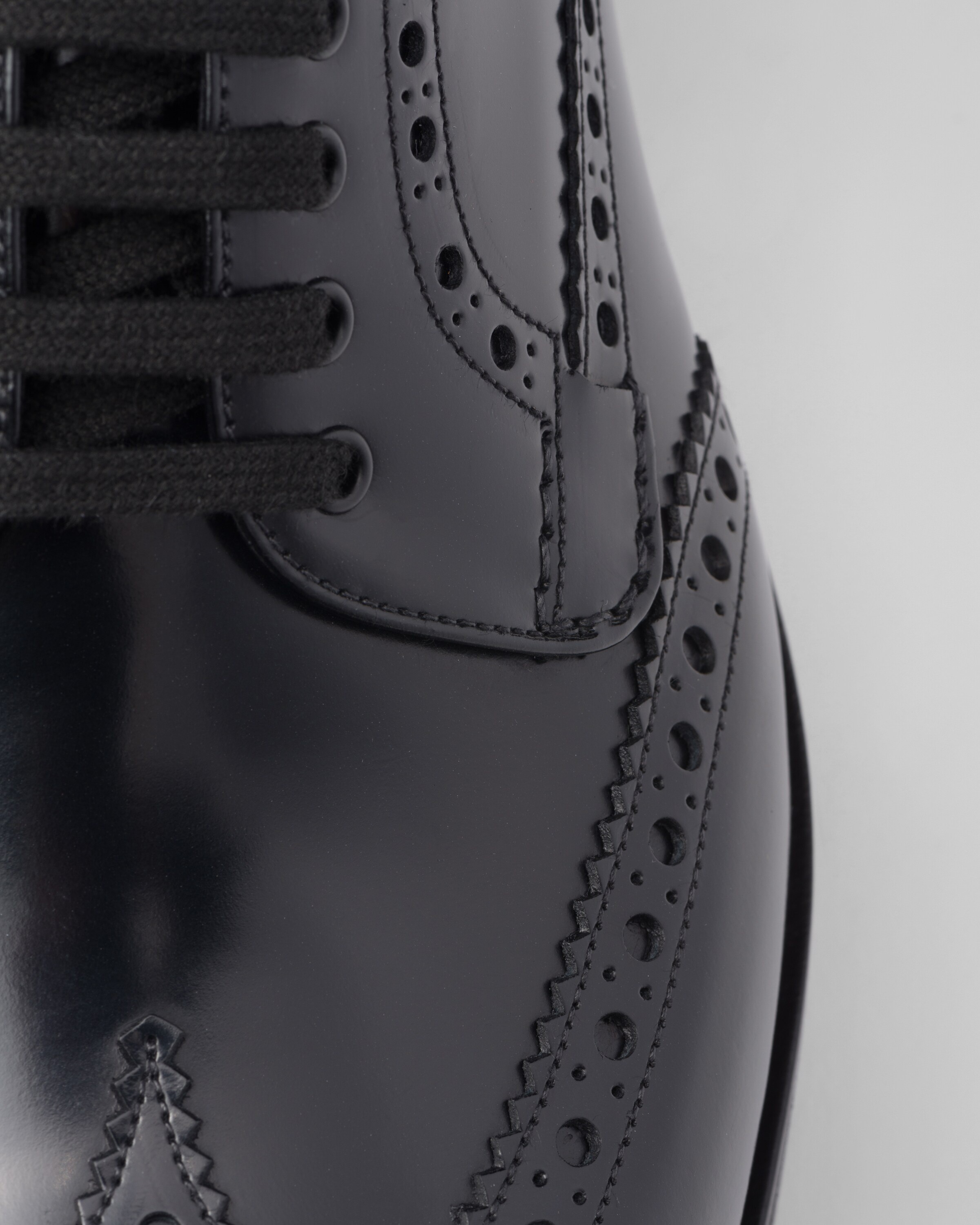 Brushed leather derby brogues - 7