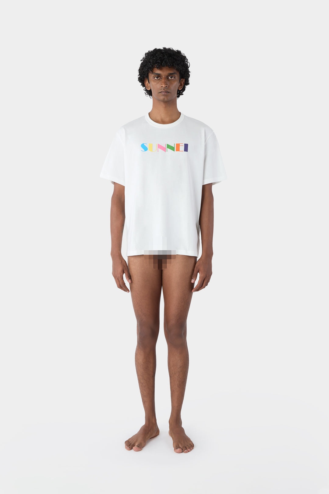 BIG LOGO SPRAYED T-SHIRT / white - 3