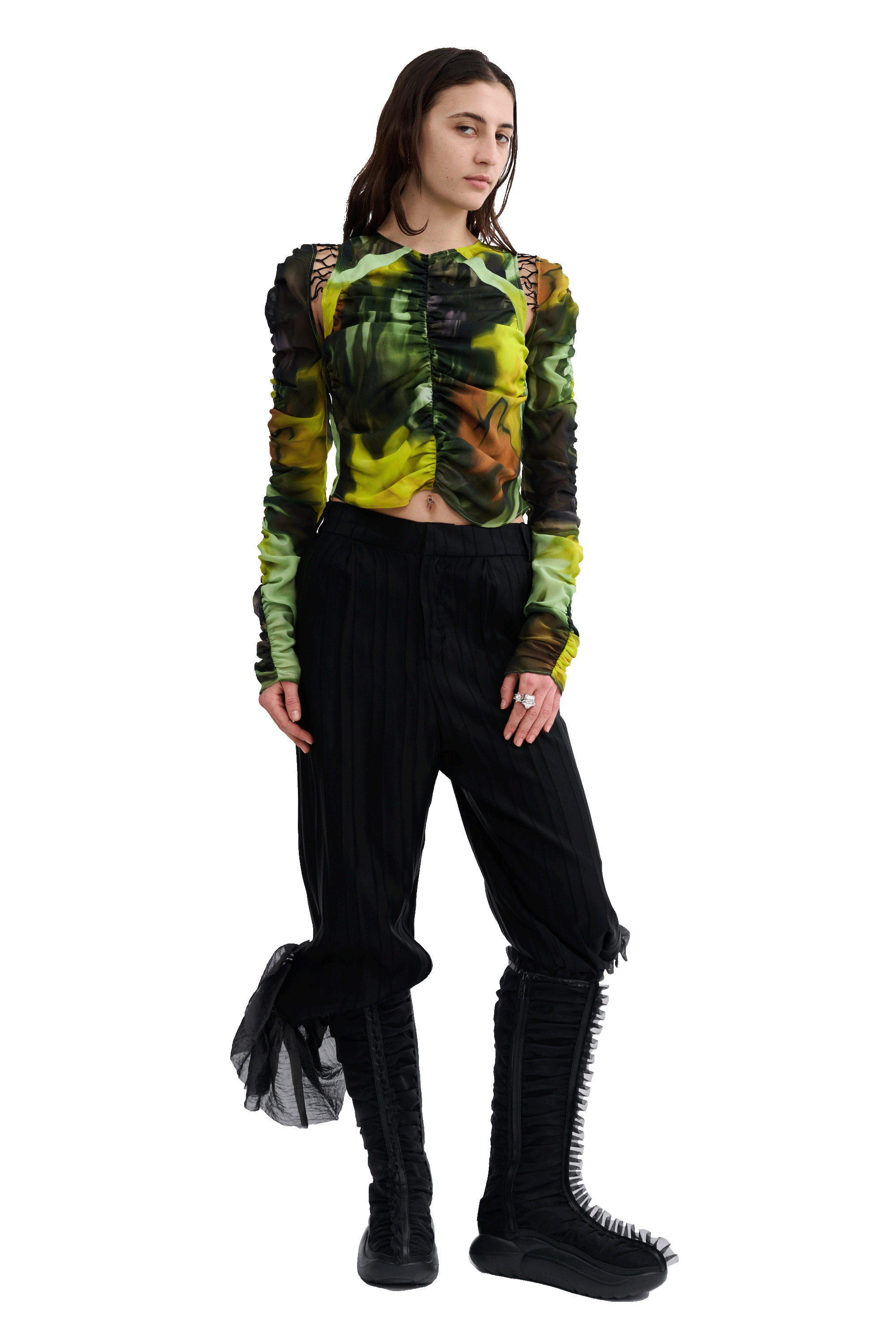 MELTING BLOOM GATHERED DELILAH TOP - 2