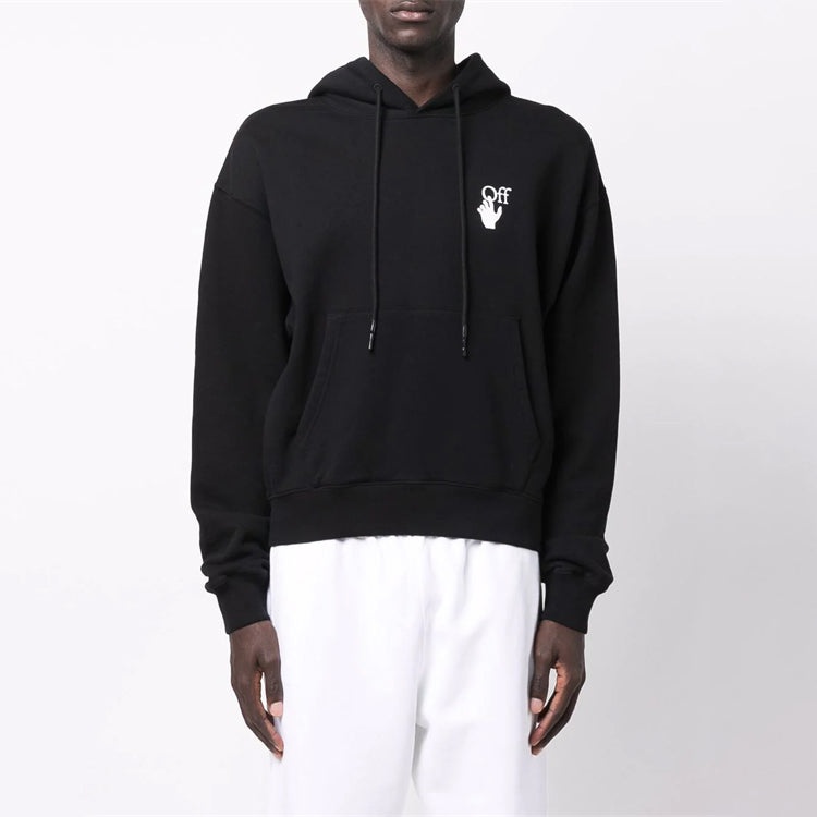 Men's OFF-WHITE FW21 Arrow Printing Pattern Loose Fit Black OMBB037F21FLE0051084 - 4