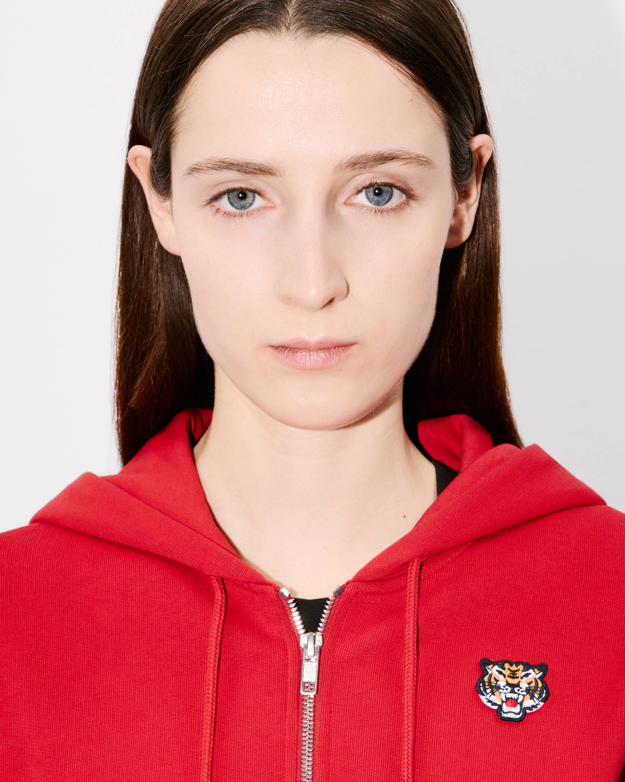 'Lucky Tiger' embroidered zip-up hoodie - 6