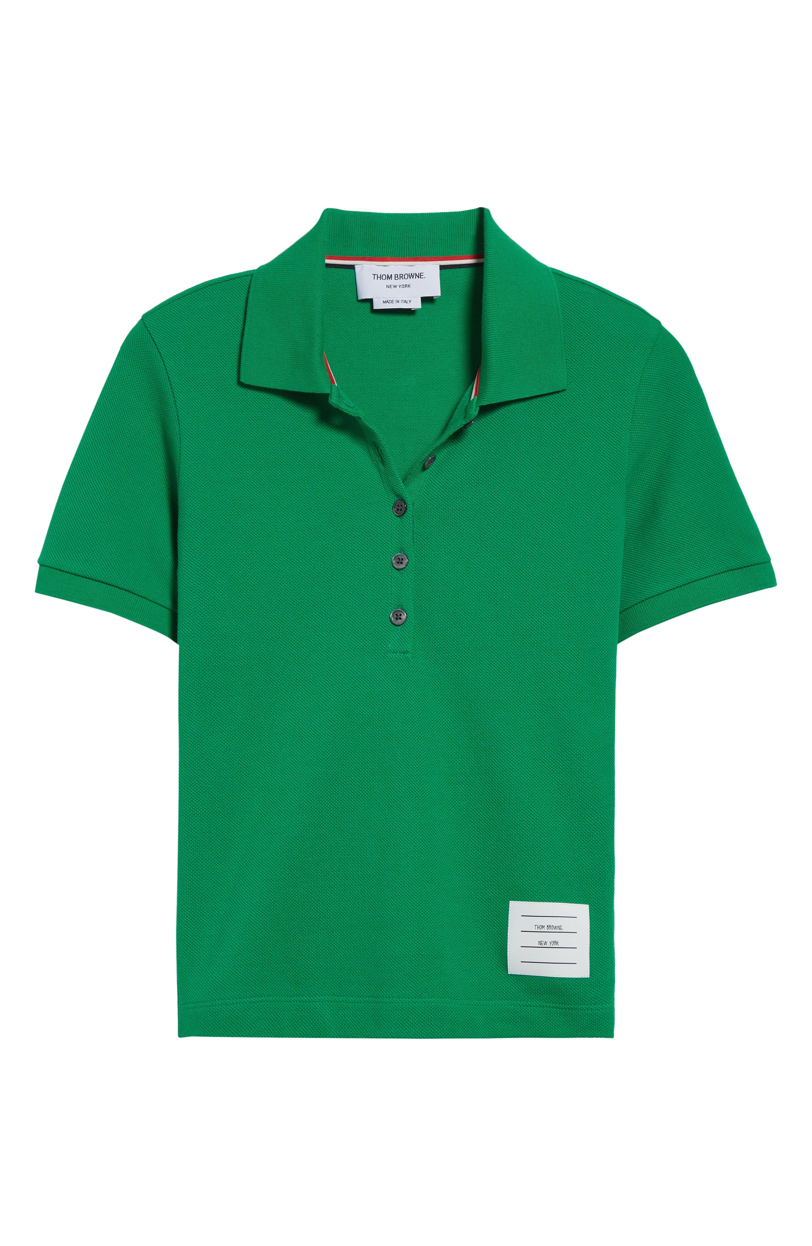 Thom Browne 4-Bar Cotton Piqué Polo in Green at Nordstrom - 5