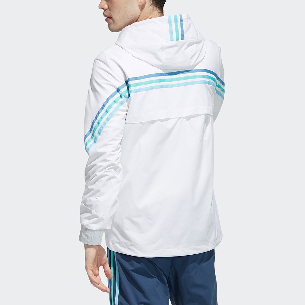 adidas neo M Fav 3s Wb 2 Contrasting Colors Sports Hooded Jacket White GP5660 - 4