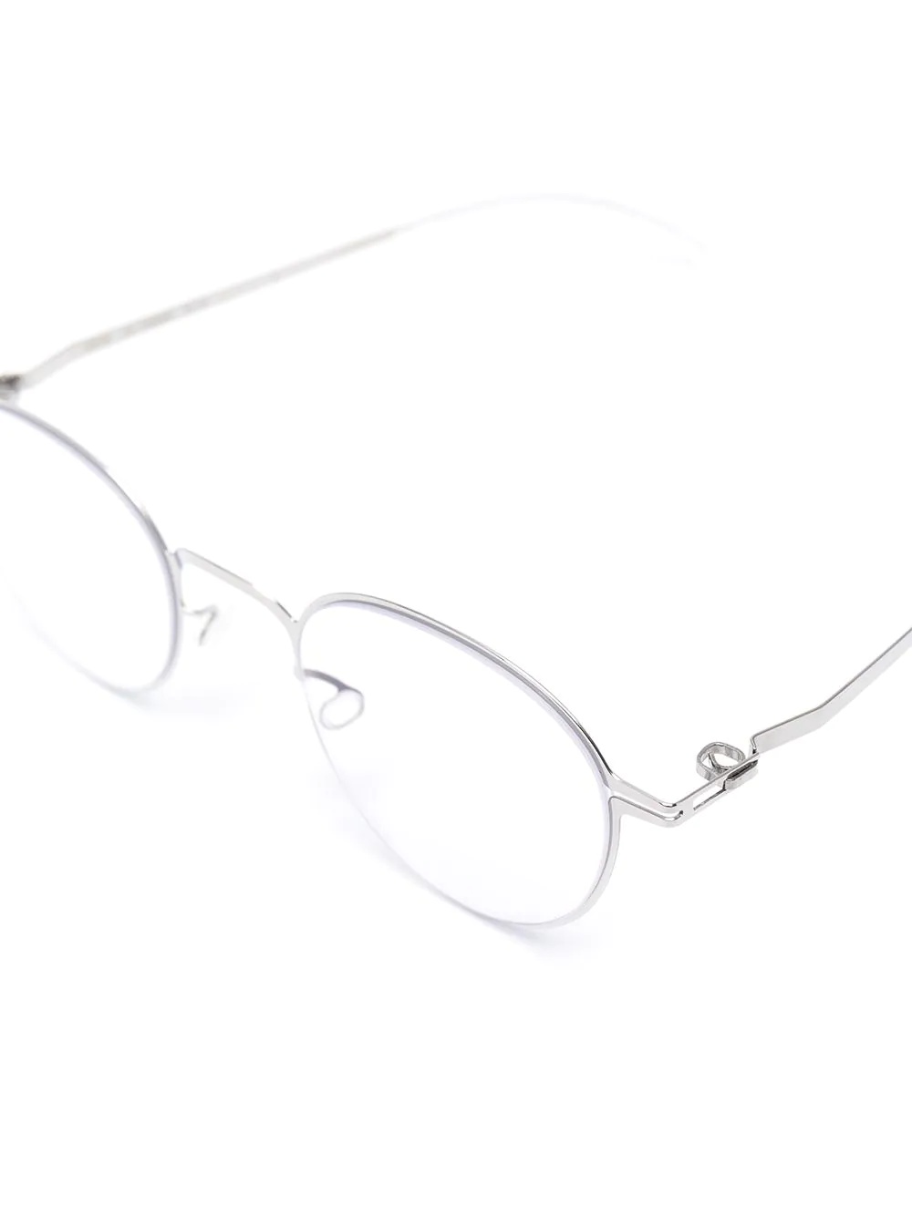matte-effect round-frame glasses - 3