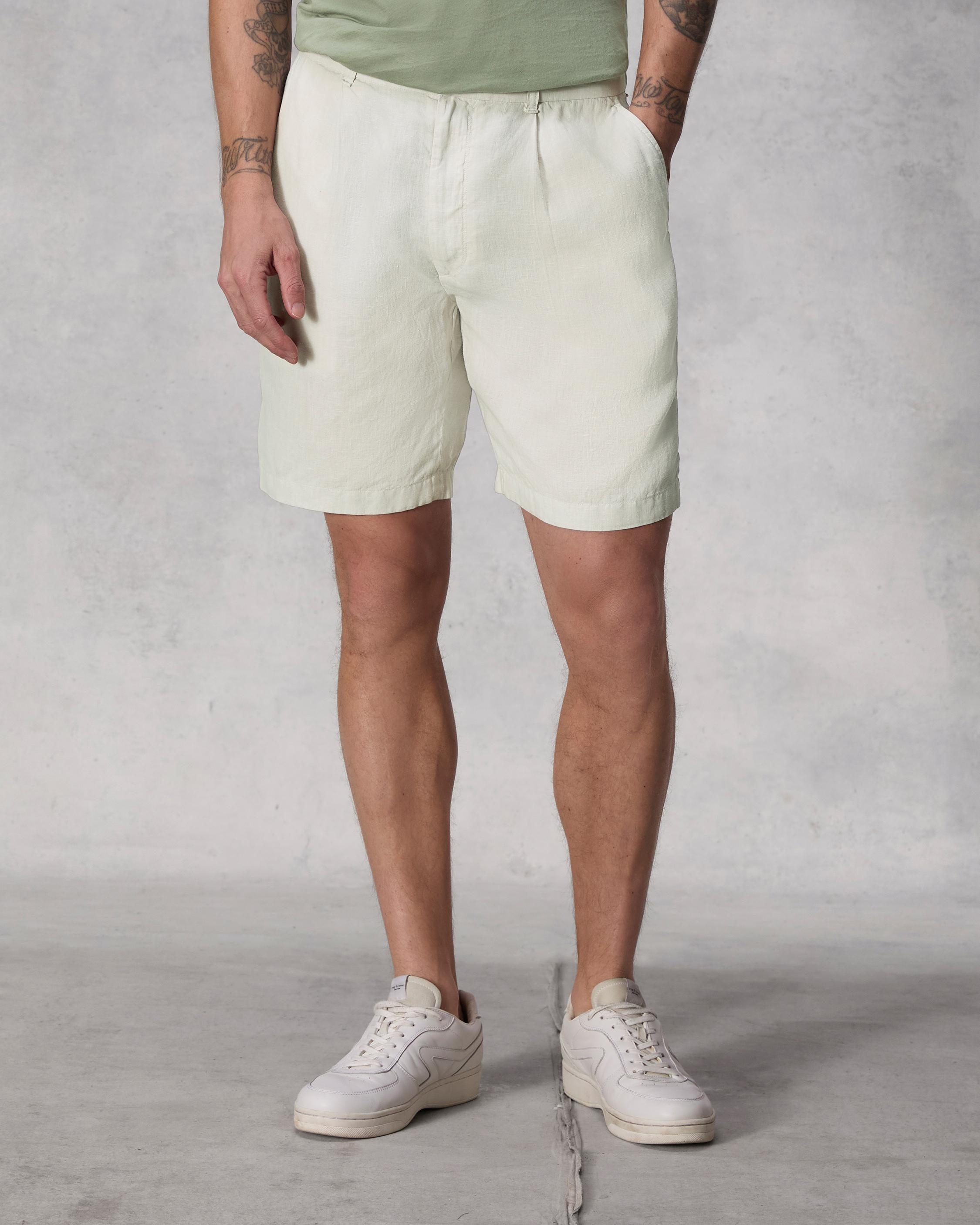 Elliot Pleated Linen Short - 5