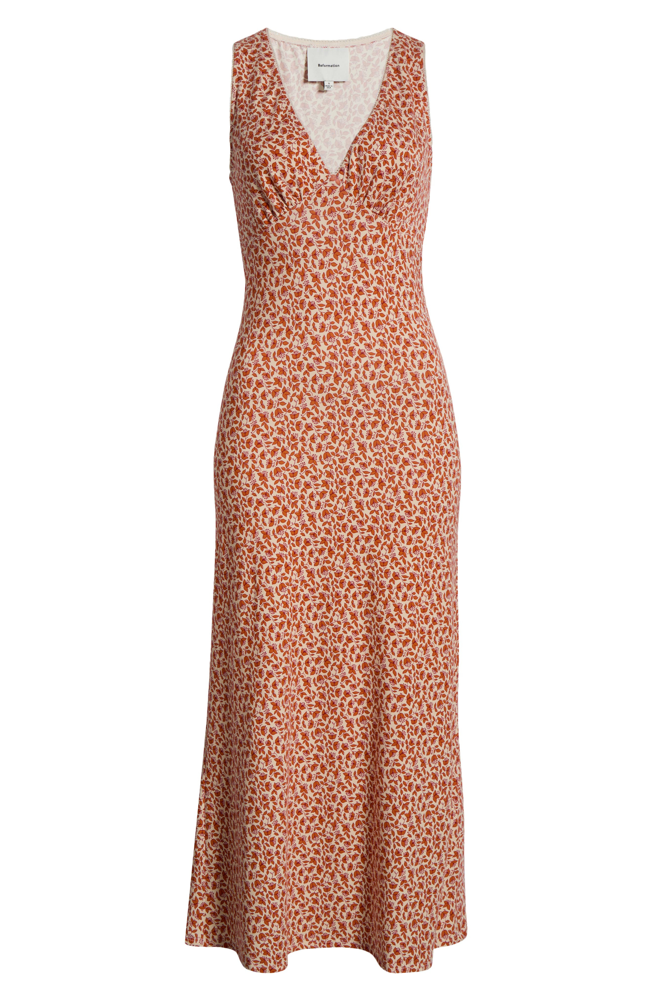 Reformation Brayden Floral Print Sleeveless Maxi Dress in Mulberry at Nordstrom - 5