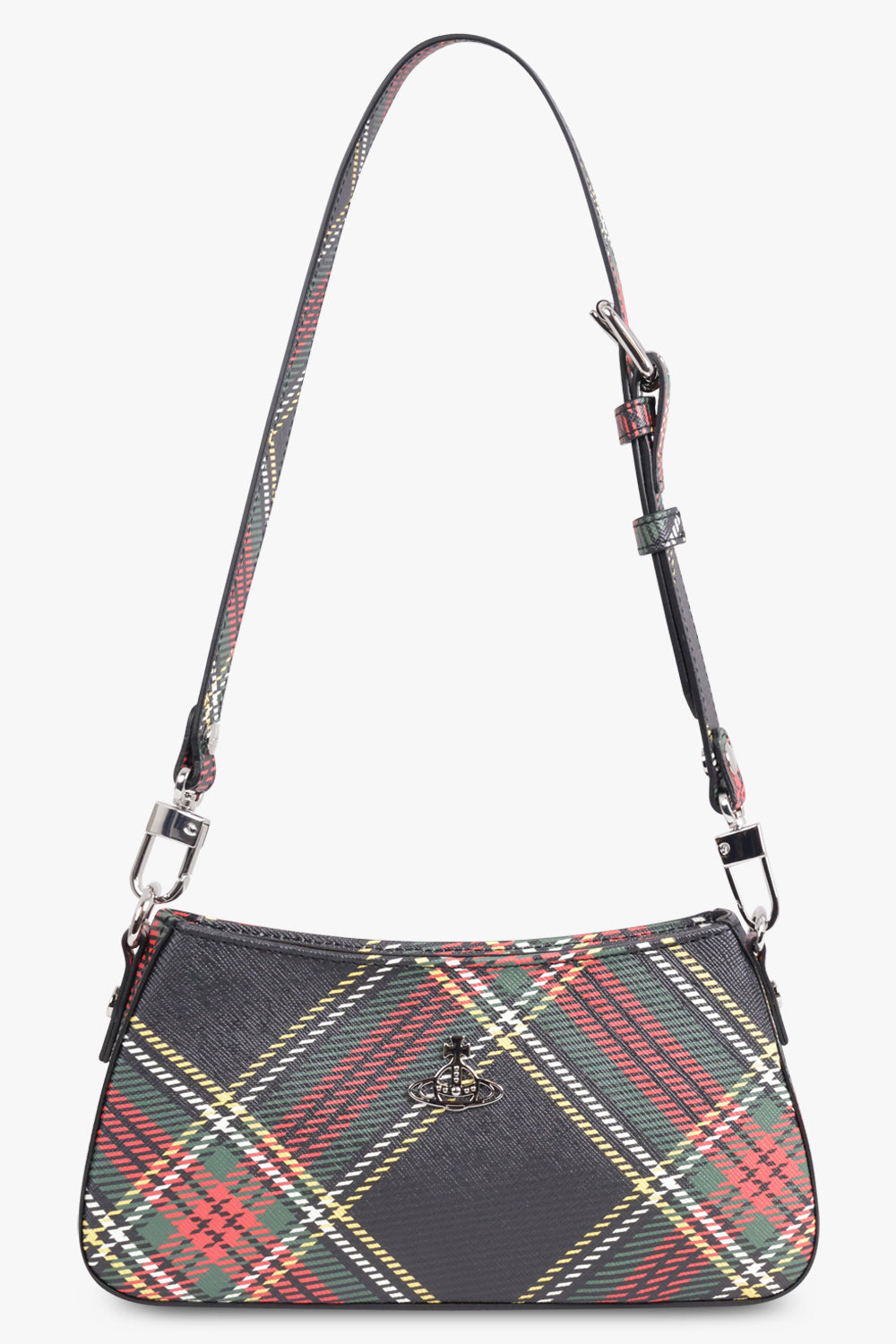 TASHA SILHOUETTE ORB SHOULDER PRINT BAG | TARTAN - 1