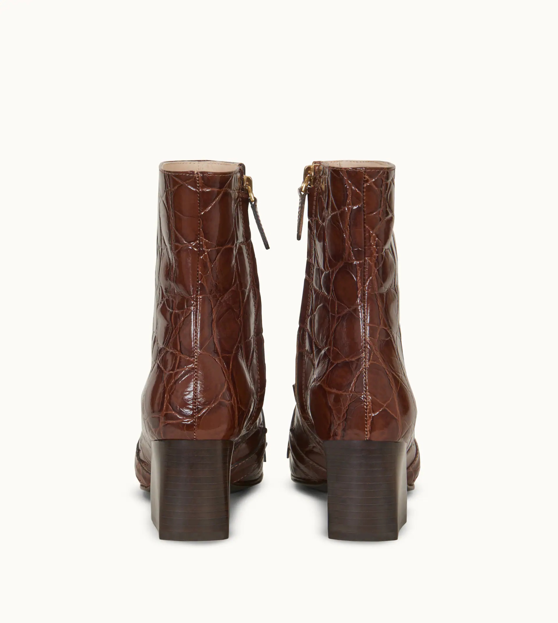 KATE ANKLE BOOTS IN LEATHER - BROWN - 3