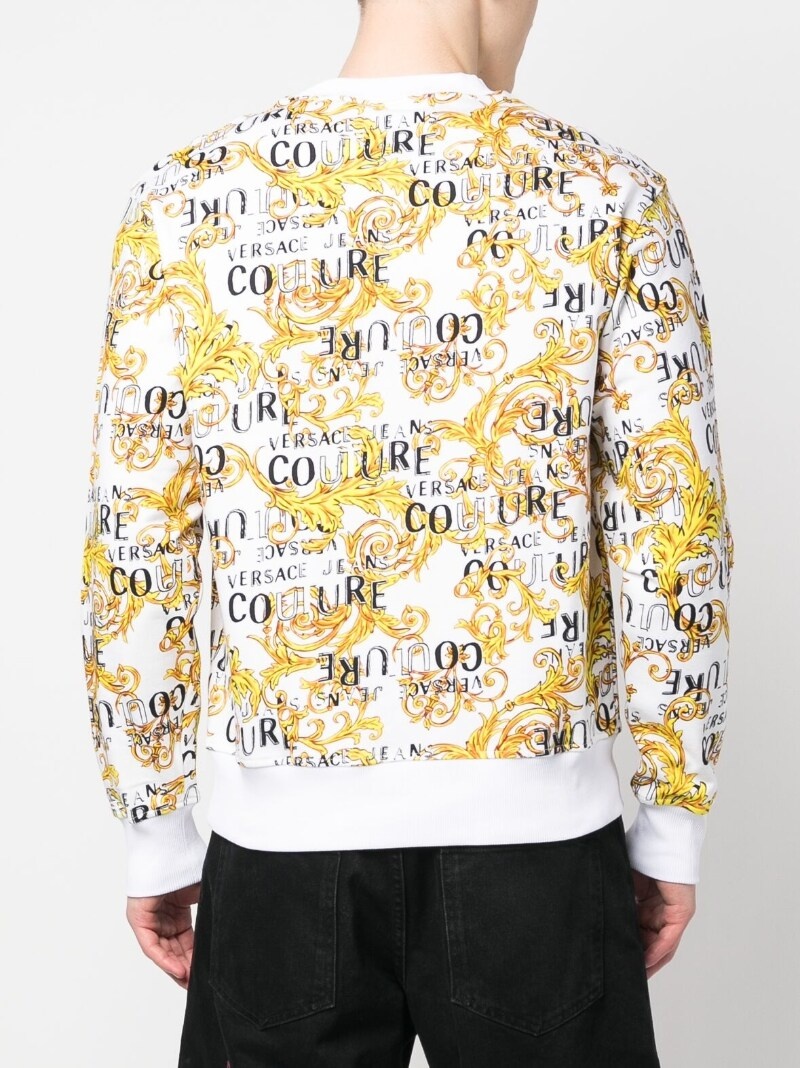 Logo Couture-print cotton sweatshirt - 4